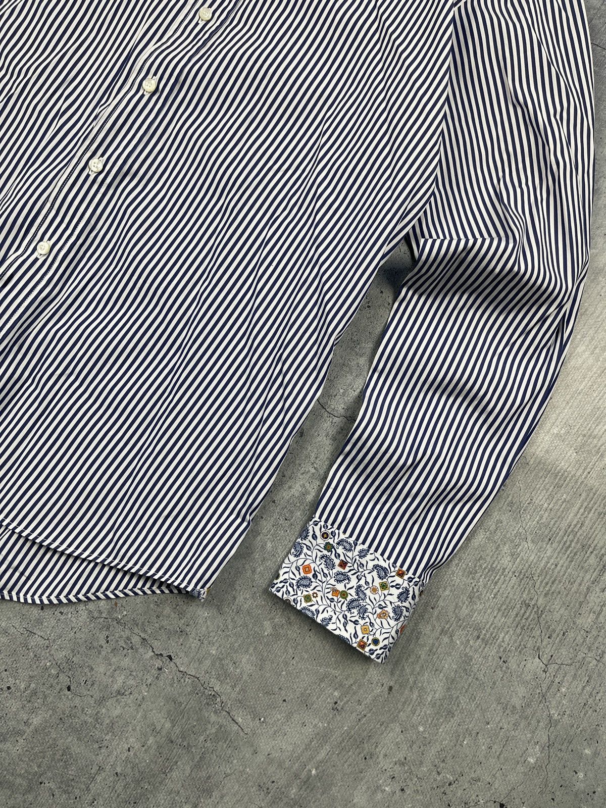 Etro × Vintage Etro Paisley Striped Longsleeve Shirt Button Up Size 40 Size US M / EU 48-50 / 2 - 3 Thumbnail