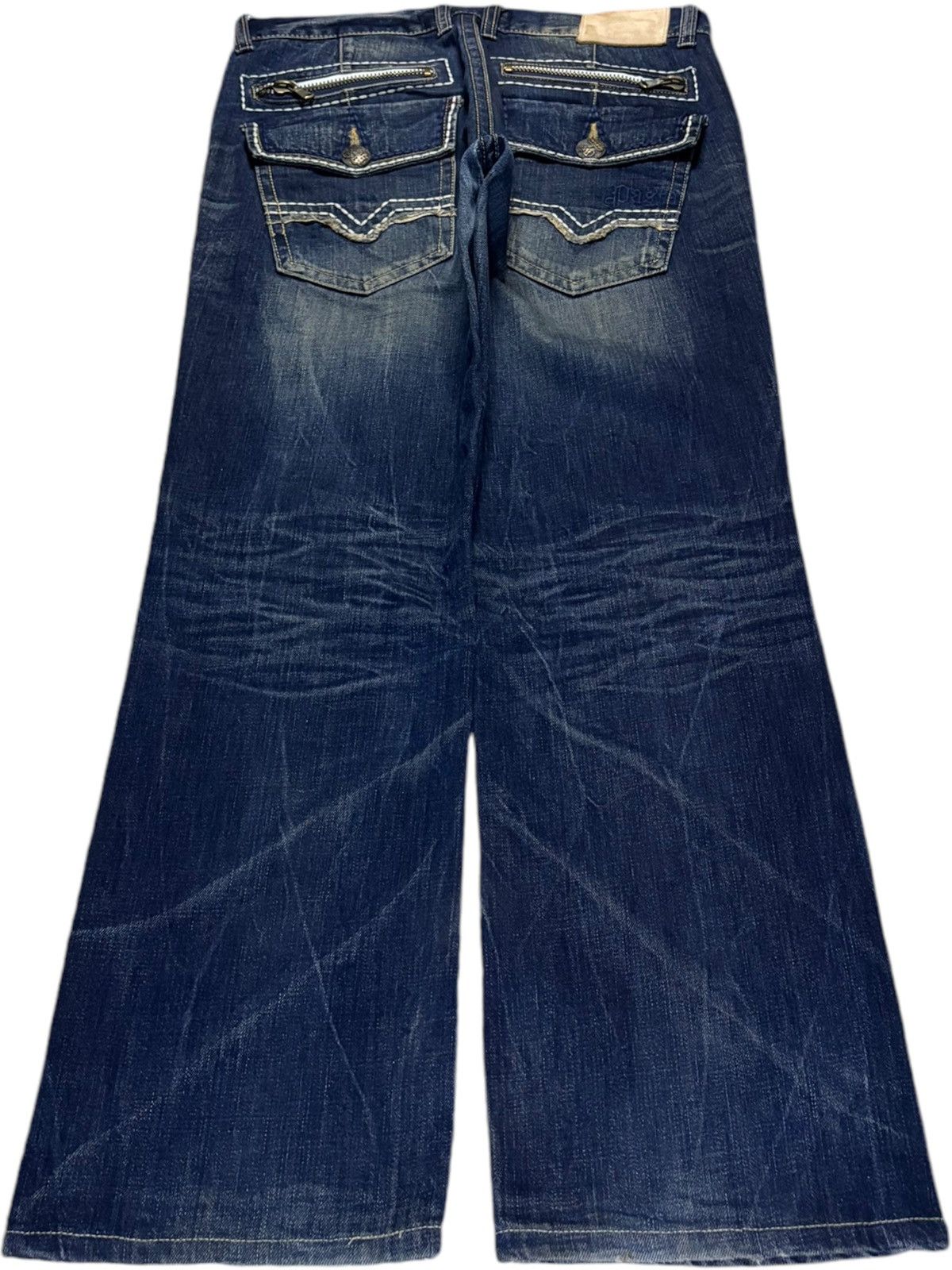Japanese Brand Vintage Japanese Brand Mud Wash Baggy Jeans Size US 33 - 2 Thumbnail