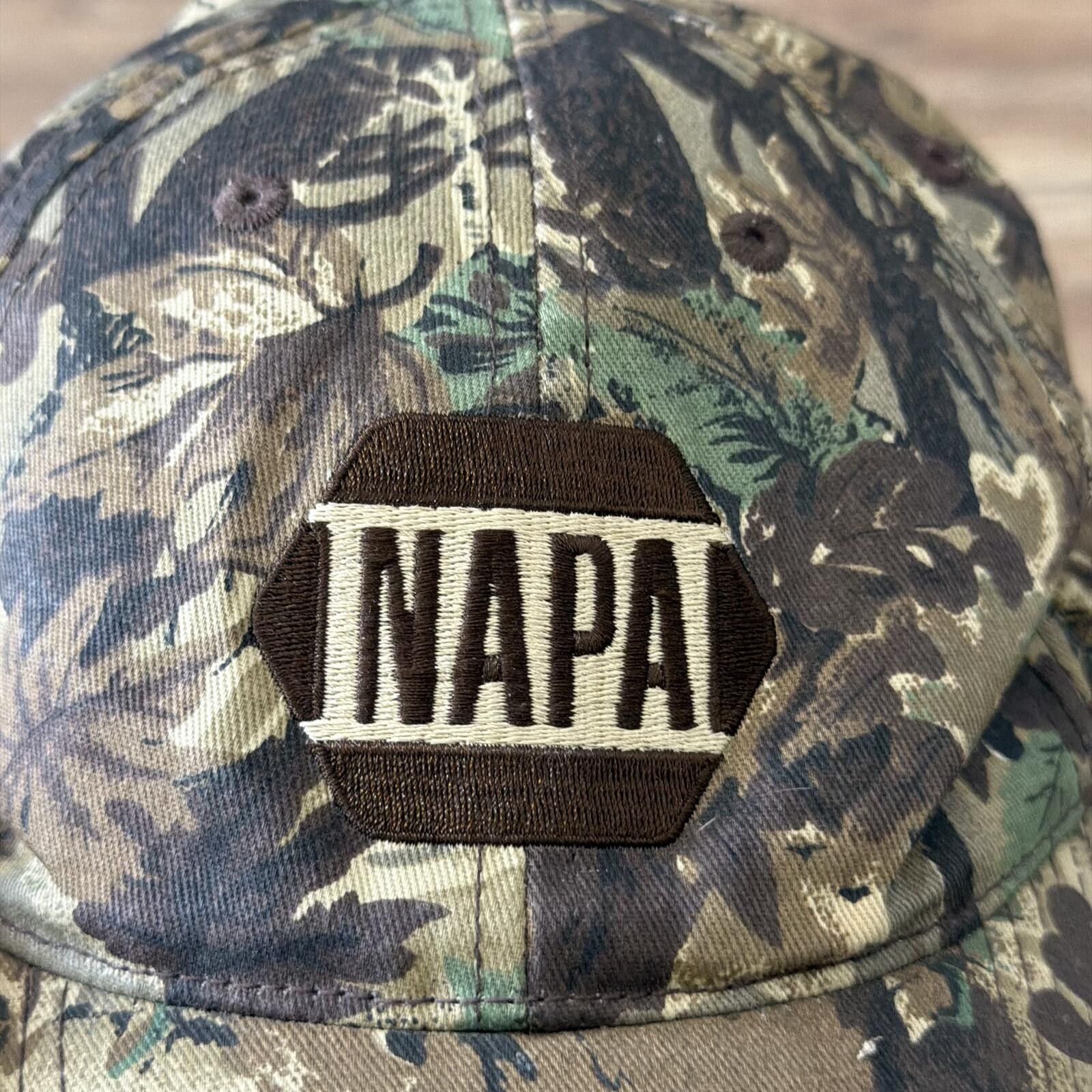 Napapijri Vintage Y2K Napa Camo Larry Csonka Outdoors Baseball Hat Cap Size ONE SIZE - 5 Thumbnail
