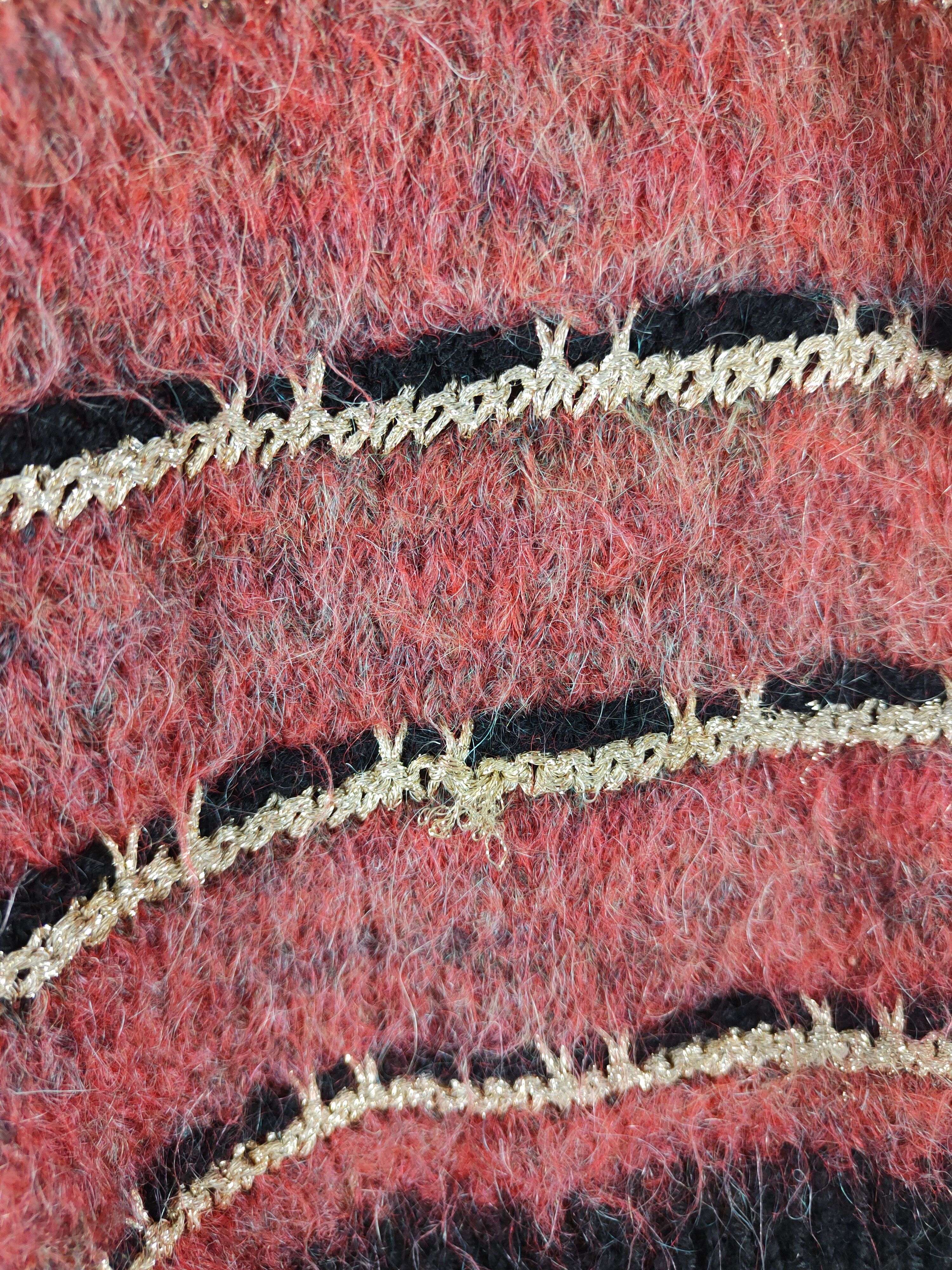 Aran Isles Knitwear Japanese Brand Red Wool Knitwear Crop Tops #W1769 Size S / US 4 / IT 40 - 10 Thumbnail