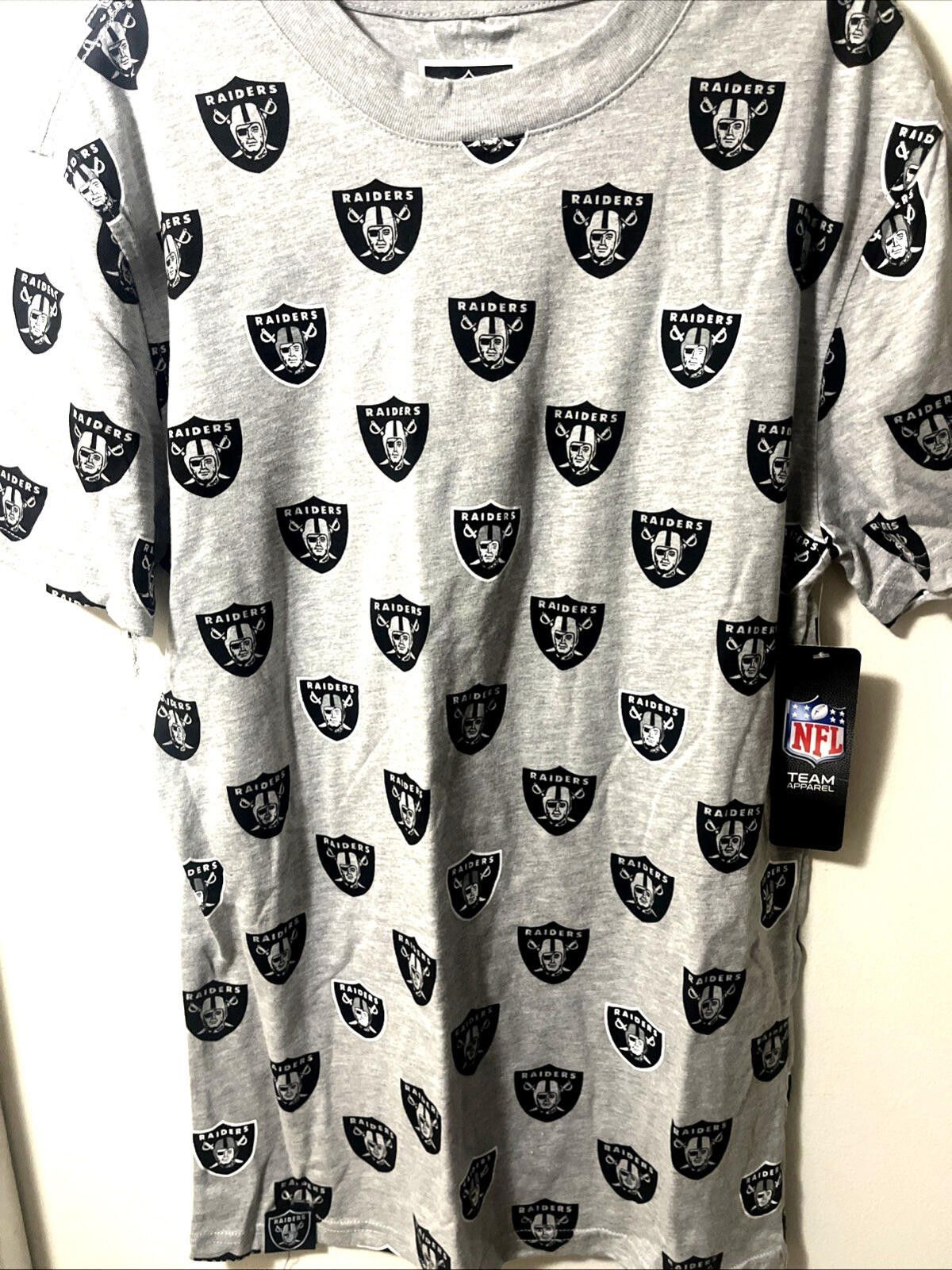 Other Small Men's NFL Las Vegas Raiders Multiple Shield Logo Shirt Size ONE SIZE - 1 Thumbnail