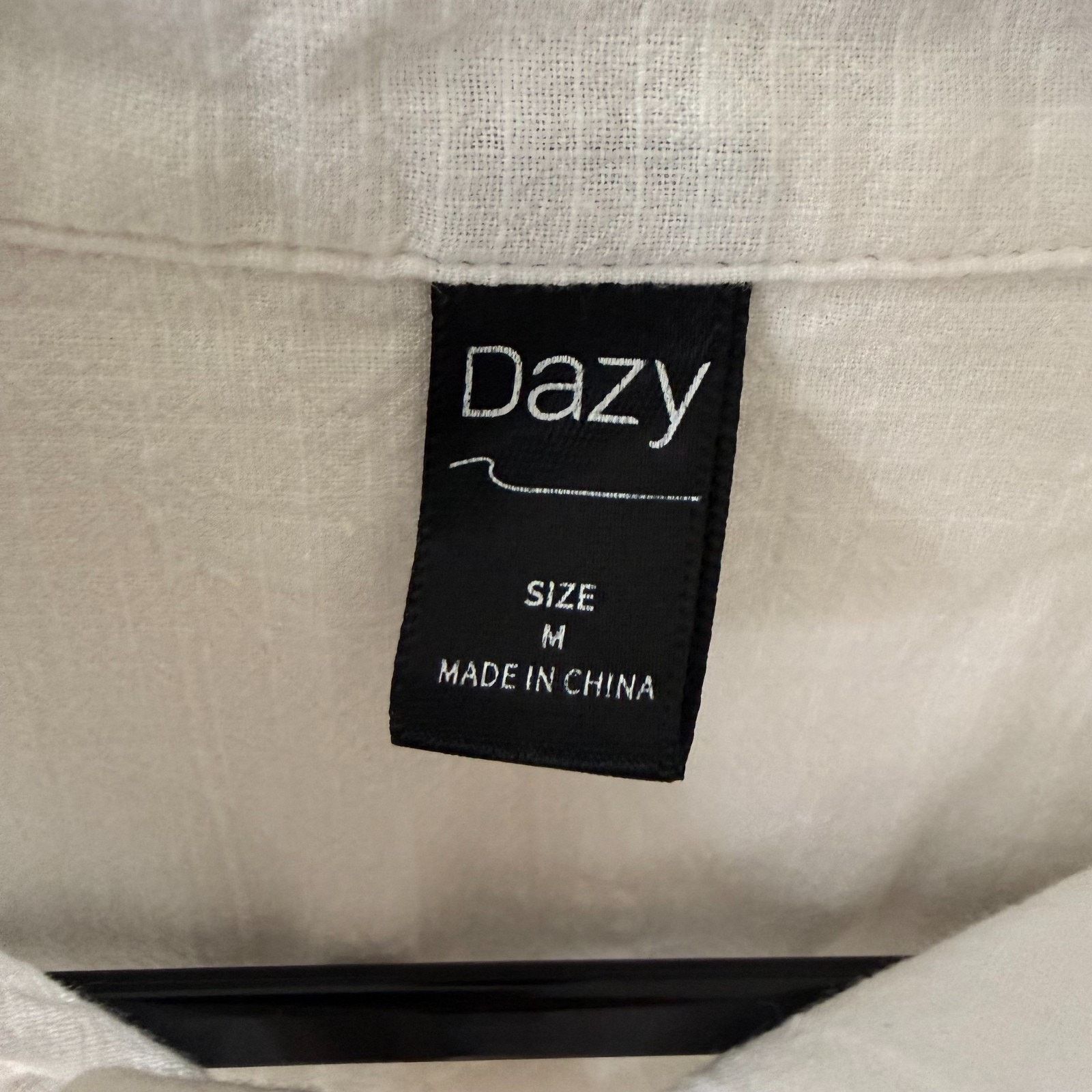 Other DAZY Sheer White Linen Texture Button Down Utility Shirt M Size M / US 6-8 / IT 42-44 - 3 Thumbnail
