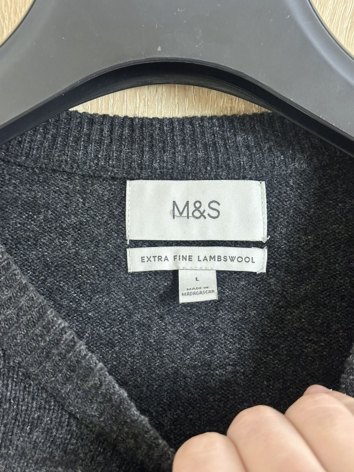 Marks & Spencer 🔥 Marks & Spencer Extra Fine Lambswool Sweater Pullover Men Size US L / EU 52-54 / 3 - 5 Thumbnail