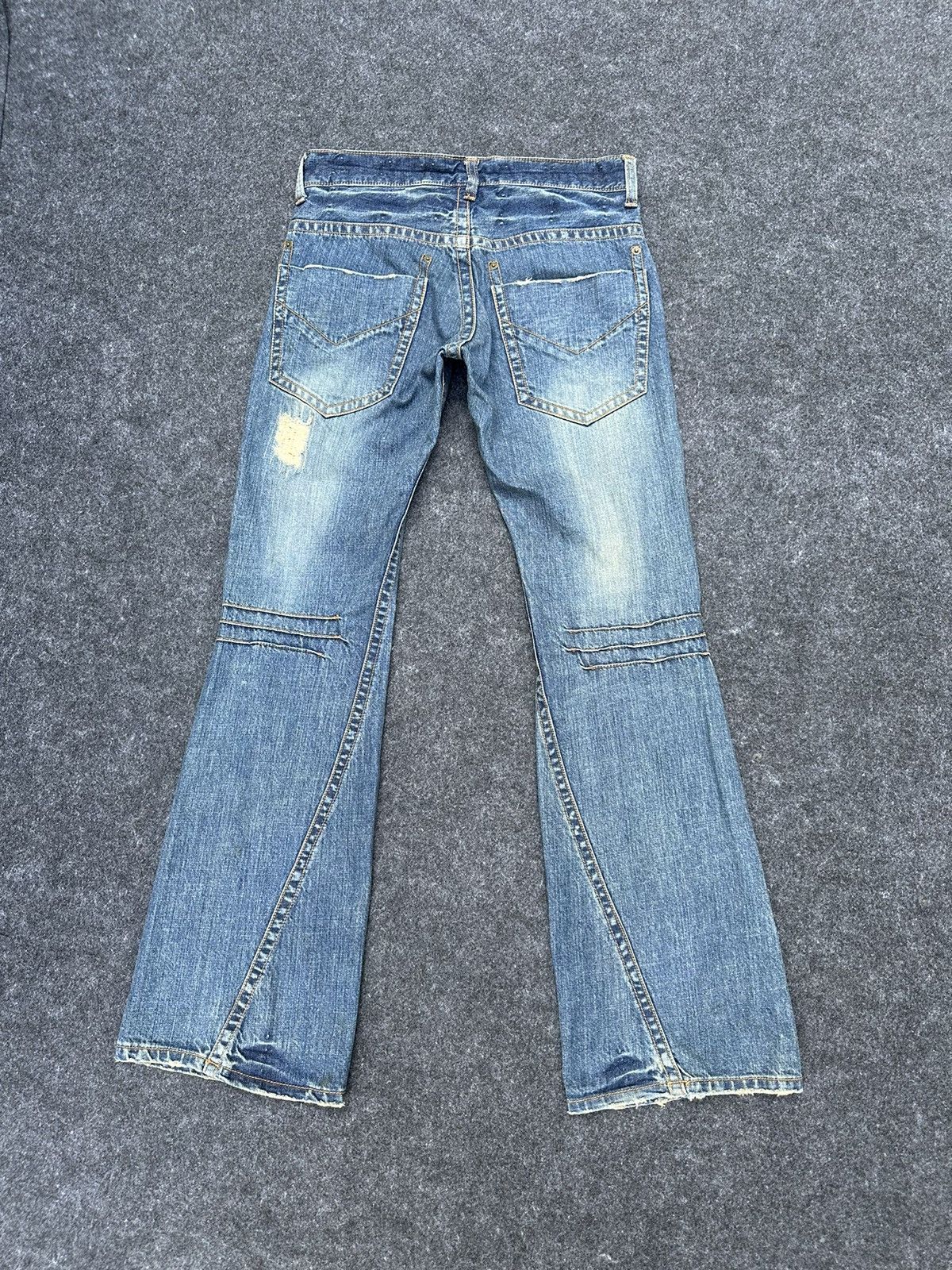 JACKROSE 90s Jackrose by Sanko.Co Flare Distressed Denim 31x33 D18 Size US 31 - 5 Thumbnail
