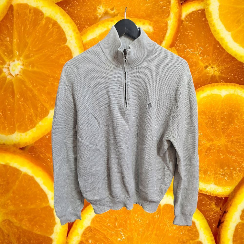 Polo Ralph Lauren Polo Ralph Lauren Pima Cotton 1/4 Zip Pullover Sweater Gray Size US L / EU 52-54 / 3 - 2 Thumbnail