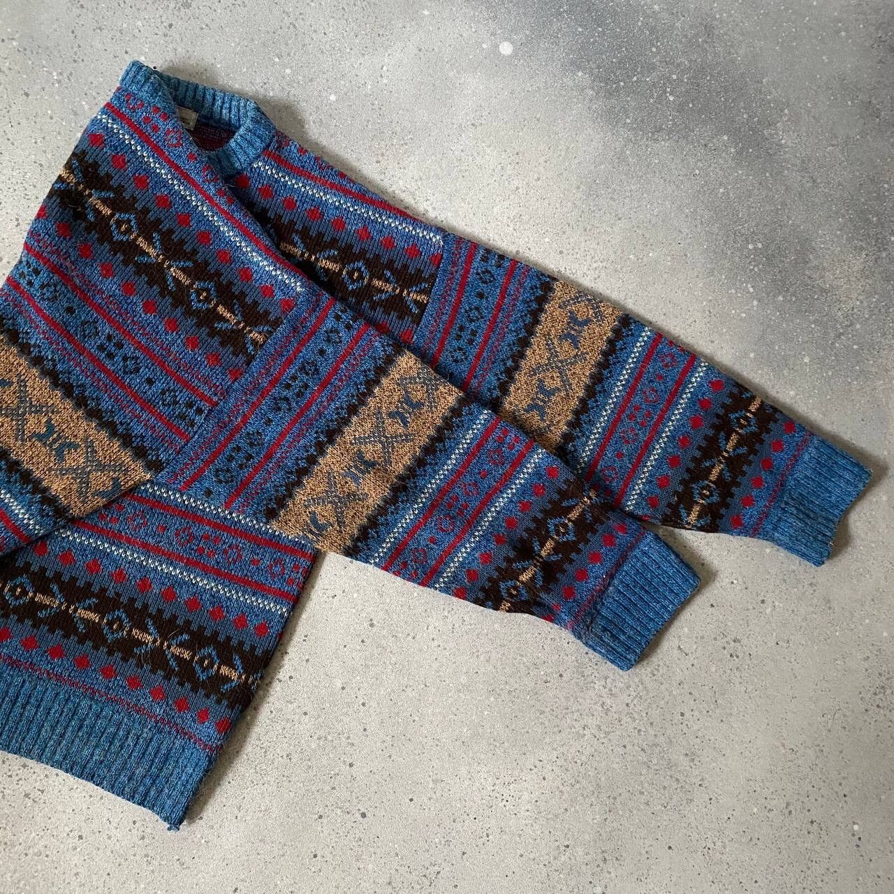 Japanese Brand × Seditionaries × Vintage 90s Vintage Multicolour Knit Retro Sweater (Coogi style) Size US M / EU 48-50 / 2 - 3 Thumbnail