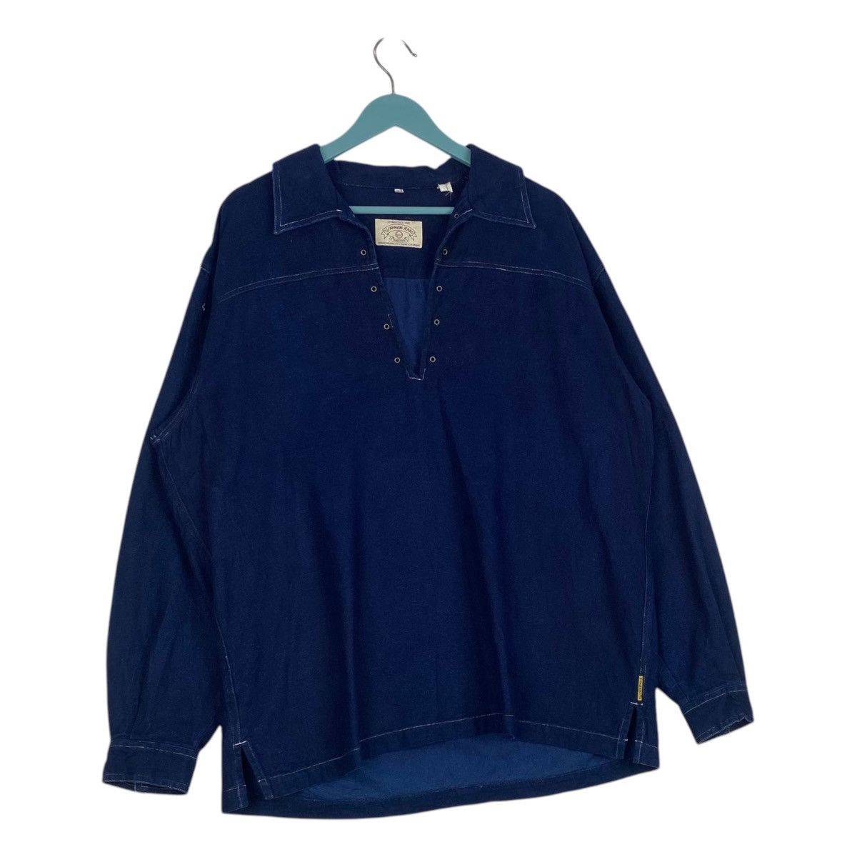 Armani × Vintage Vintage Armani Jeans Embroidered Navy Blue Size S Size S / US 4 / IT 40 - 3 Thumbnail
