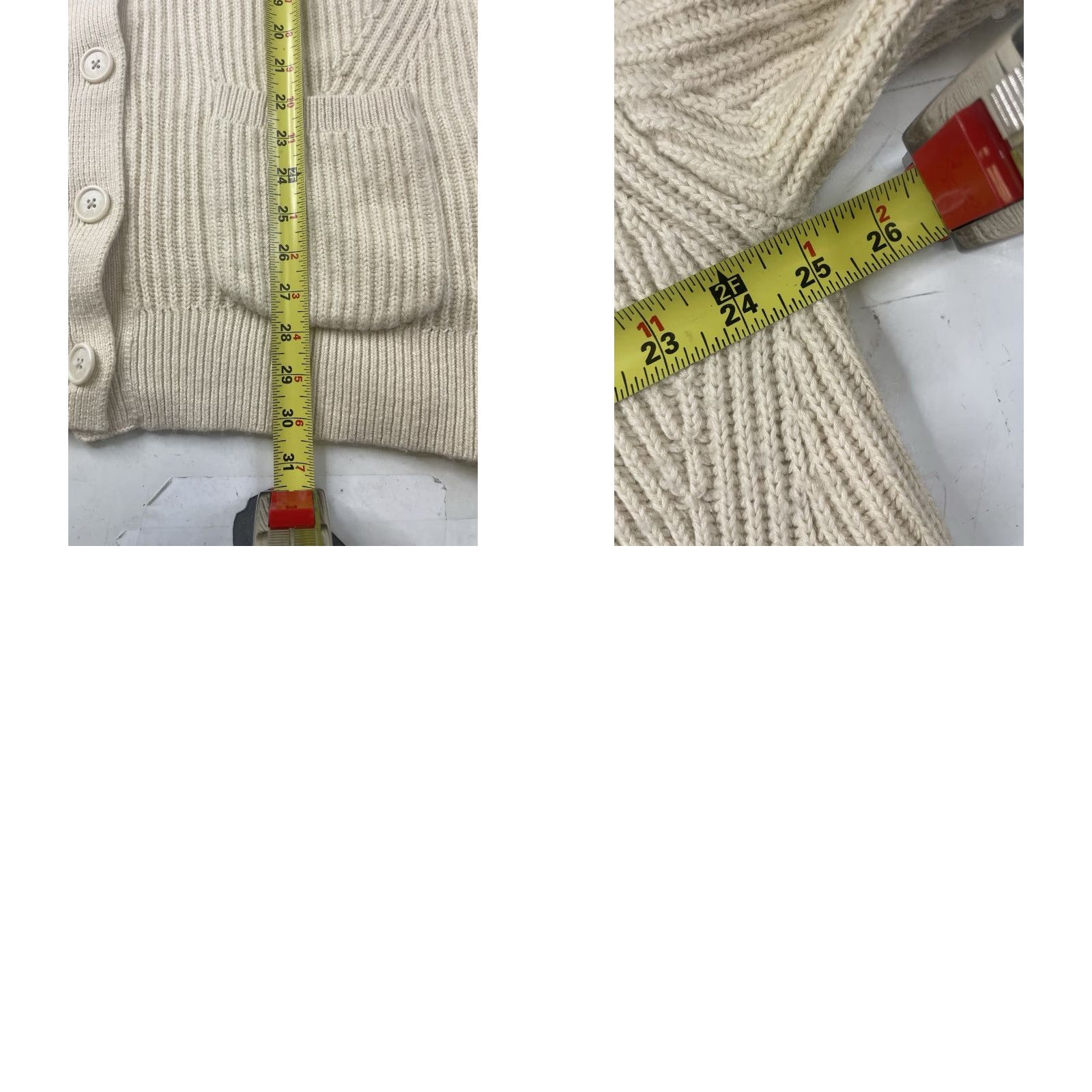 J.Crew J.CREW Sweater Cardigan Womens XL Ivory V-Neck Ribbed Alpaca Blend Knit BX468 Heavy Size XL / US 12-14 / IT 48-50 - 8 Thumbnail
