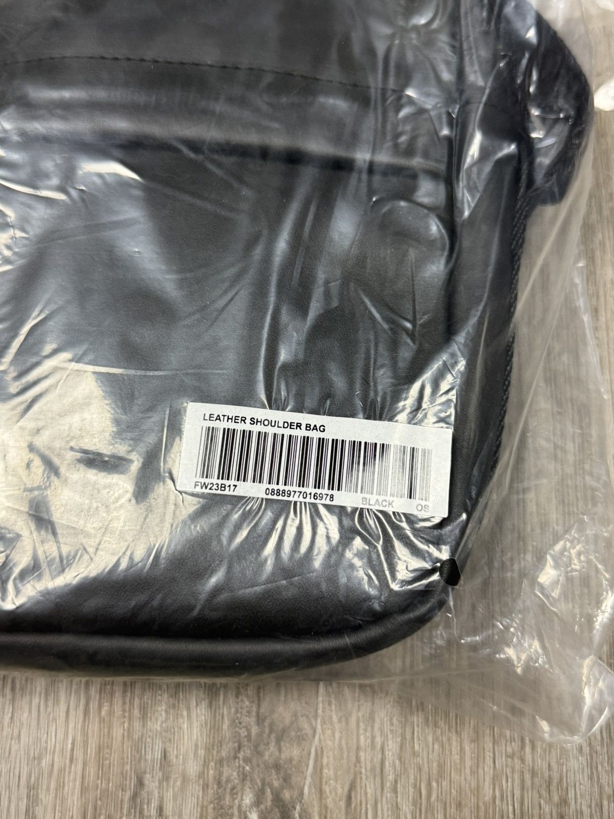 Supreme Supreme Leather Shoulder Bag Black FW23 Size ONE SIZE - 3 Thumbnail