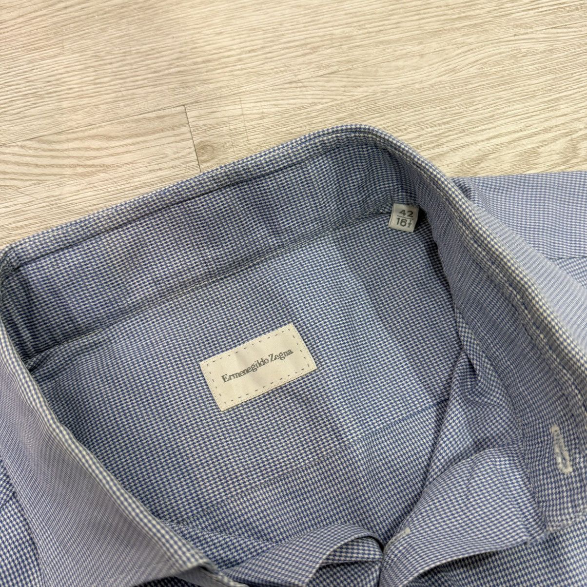 Ermenegildo Zegna Ermenegildo Zegna plaid blue long button shirt Size US M / EU 48-50 / 2 - 5 Thumbnail