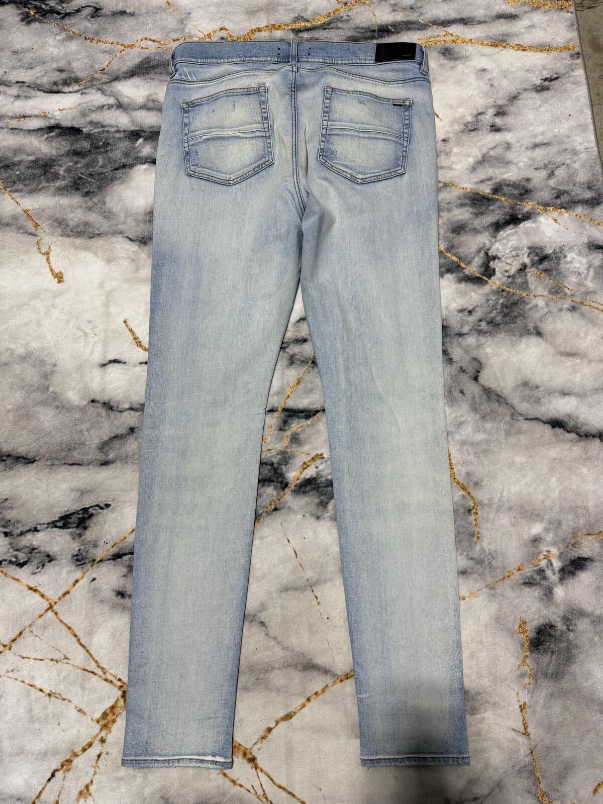 Amiri Amiri MX1 Green/Grey Camo Patch Indigo Denim - Sz40 Size US 40 / EU 56 - 3 Thumbnail