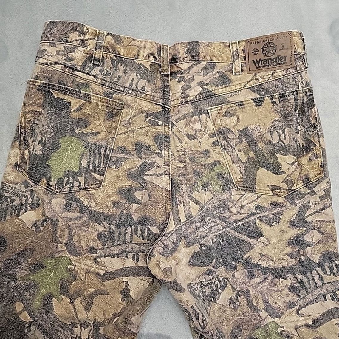Wrangler VTG Wrangler Camouflage Jeans Mens 36x30 Brown Mossy Oak Forest Floor Double Knee Pant Size US 36 / EU 52 - 7 Thumbnail