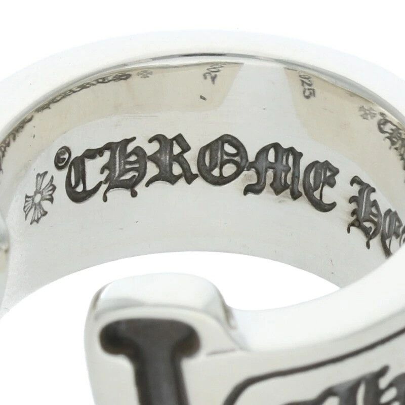 Chrome Hearts 8 CHROME HEARTS LARGE SCROLL LABEL RING silver Size ONE SIZE - 2 Thumbnail