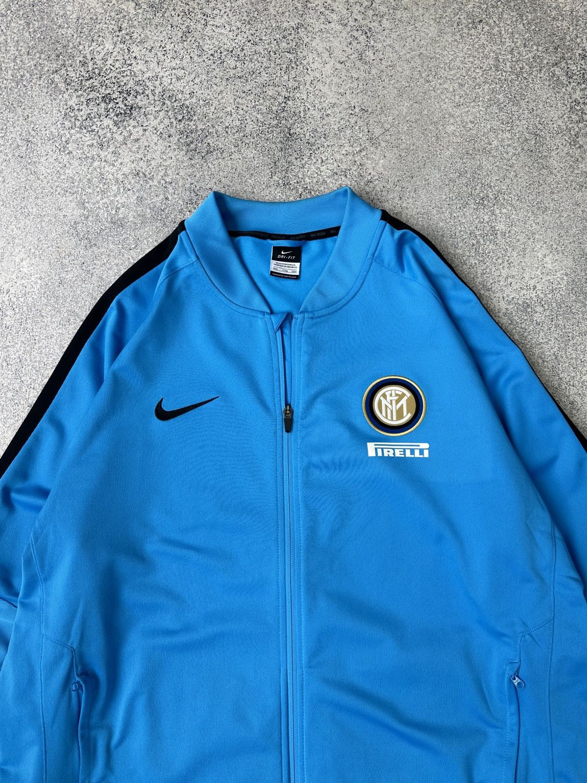 Nike × Vintage VTG Nike Internazionale Calcio Football Italy Track Jacket Size US XXL / EU 58 / 5 - 5 Thumbnail