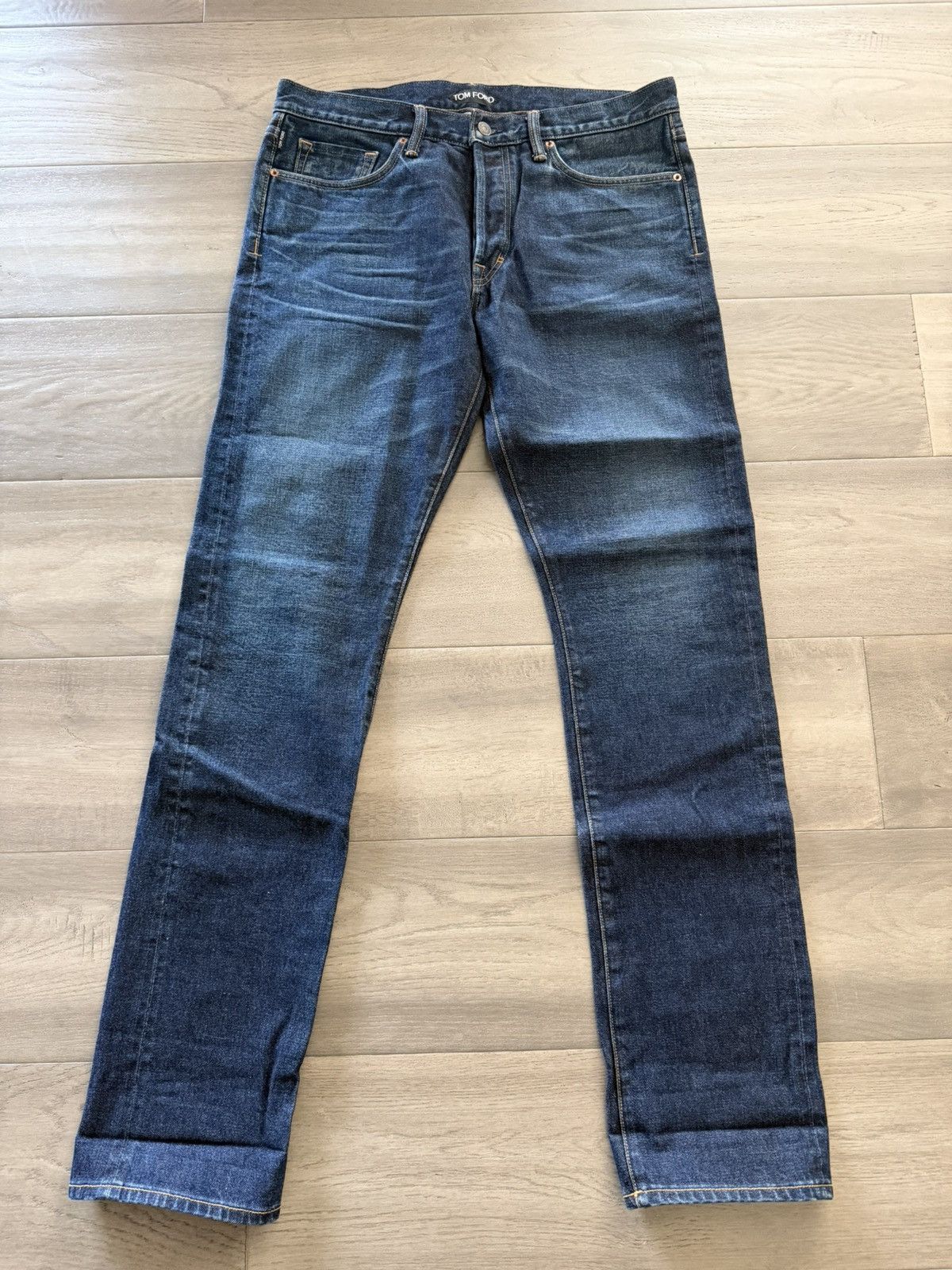 Tom Ford Tom ford 34 straight leg in dark wash Size US 34 / EU 50 - 1 Thumbnail
