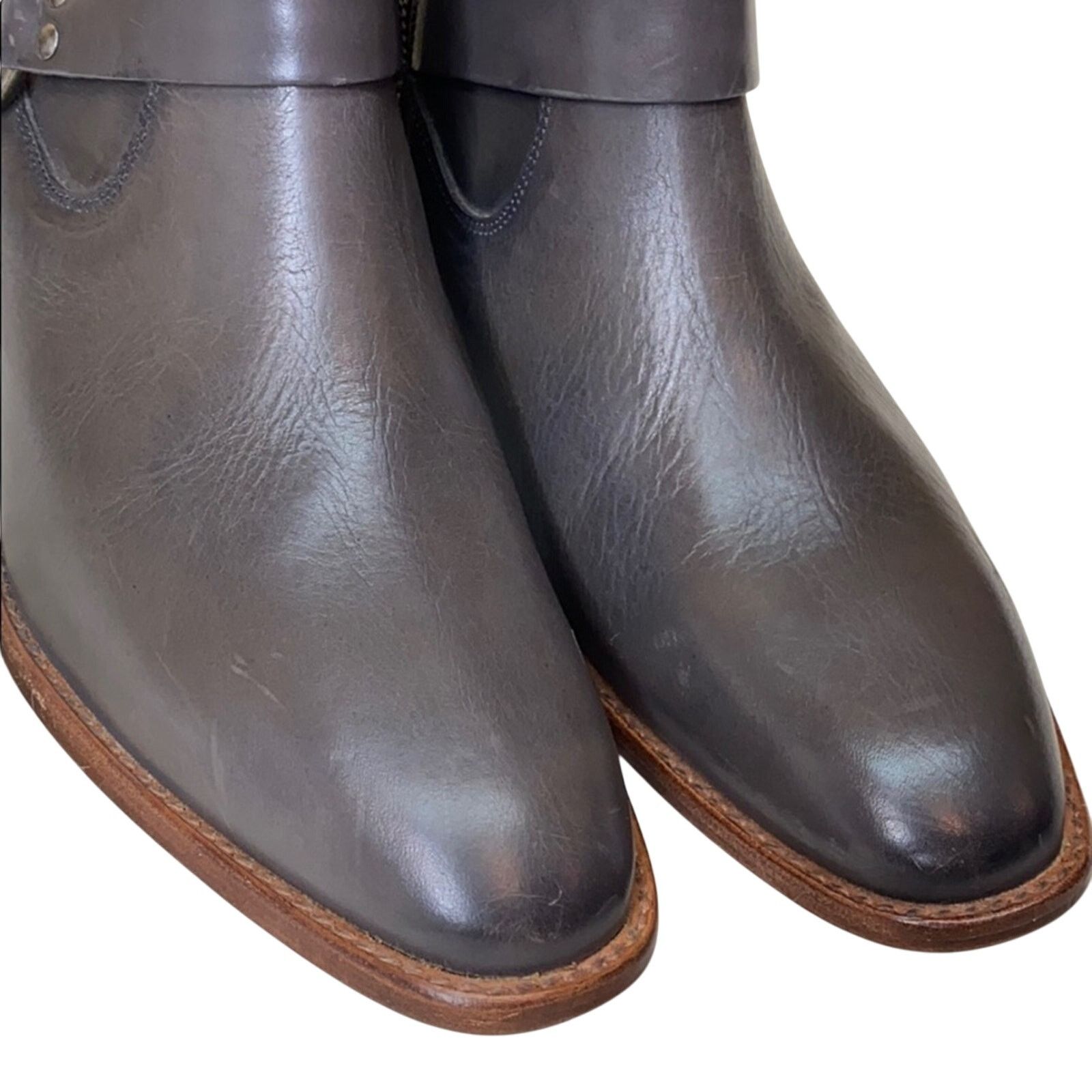 Frye Frye Grey Dara Leather Harness Booties Boots 8B Size US 8 / IT 38 - 9 Thumbnail