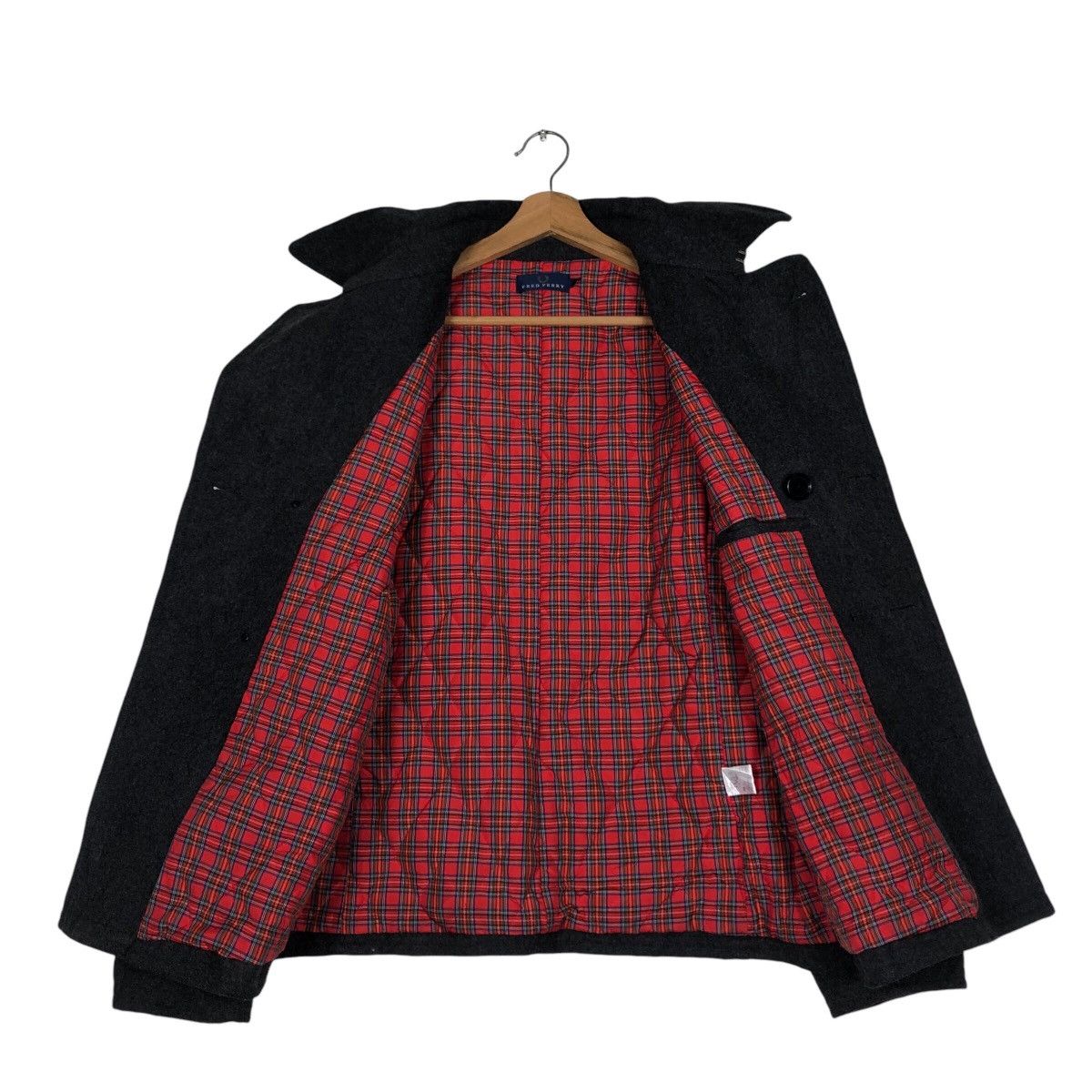 Fred Perry 📌Vintage Wool Biker Jacket Fred Perry Blanket Tartan Lining Size US L / EU 52-54 / 3 - 14 Thumbnail