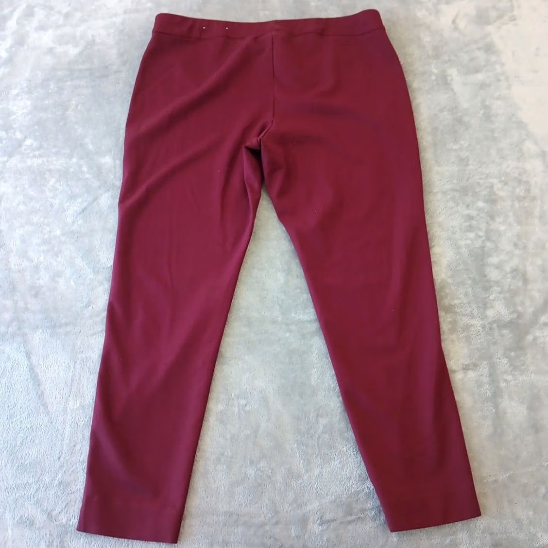 Vintage Chico's Womens Ankle Pants Skinny Stretch Pull On Red Maroon Size 20 Tall Size 42" / US 20 - 2 Thumbnail