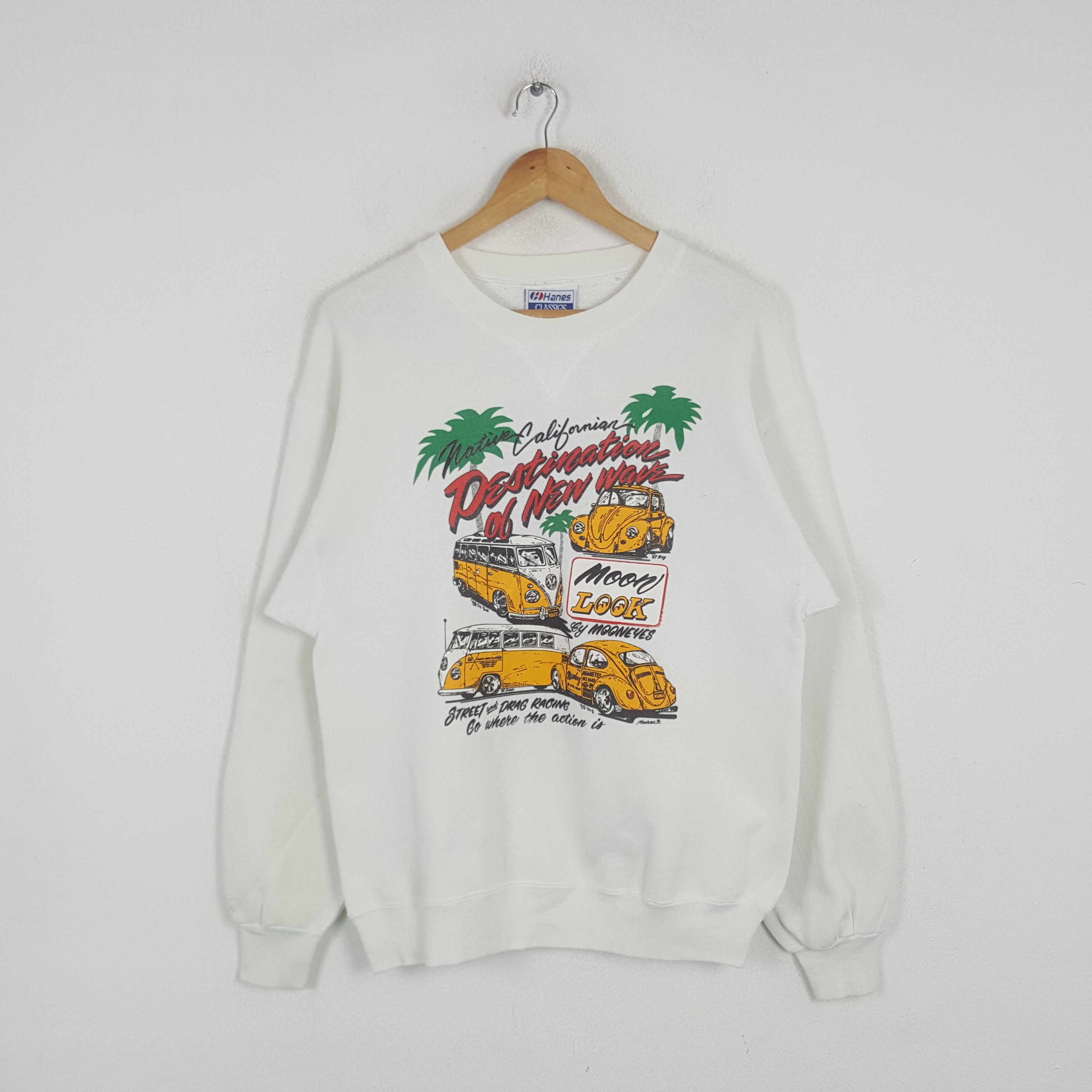 Hanes Vintage Moon Look by Mooneyes Volkswagen Sweatshirt C295N8 Size US S / EU 44-46 / 1 - 1 Thumbnail