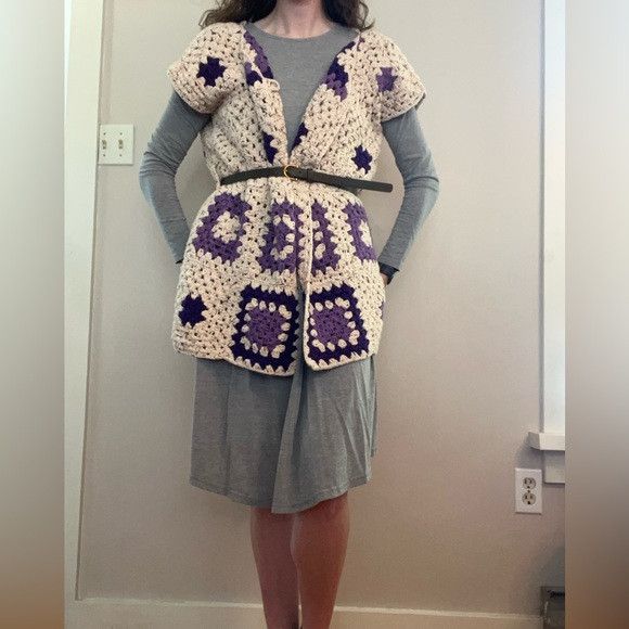 Homemade Hand-crocheted cardigan Size L / US 10 / IT 46 - 3 Thumbnail