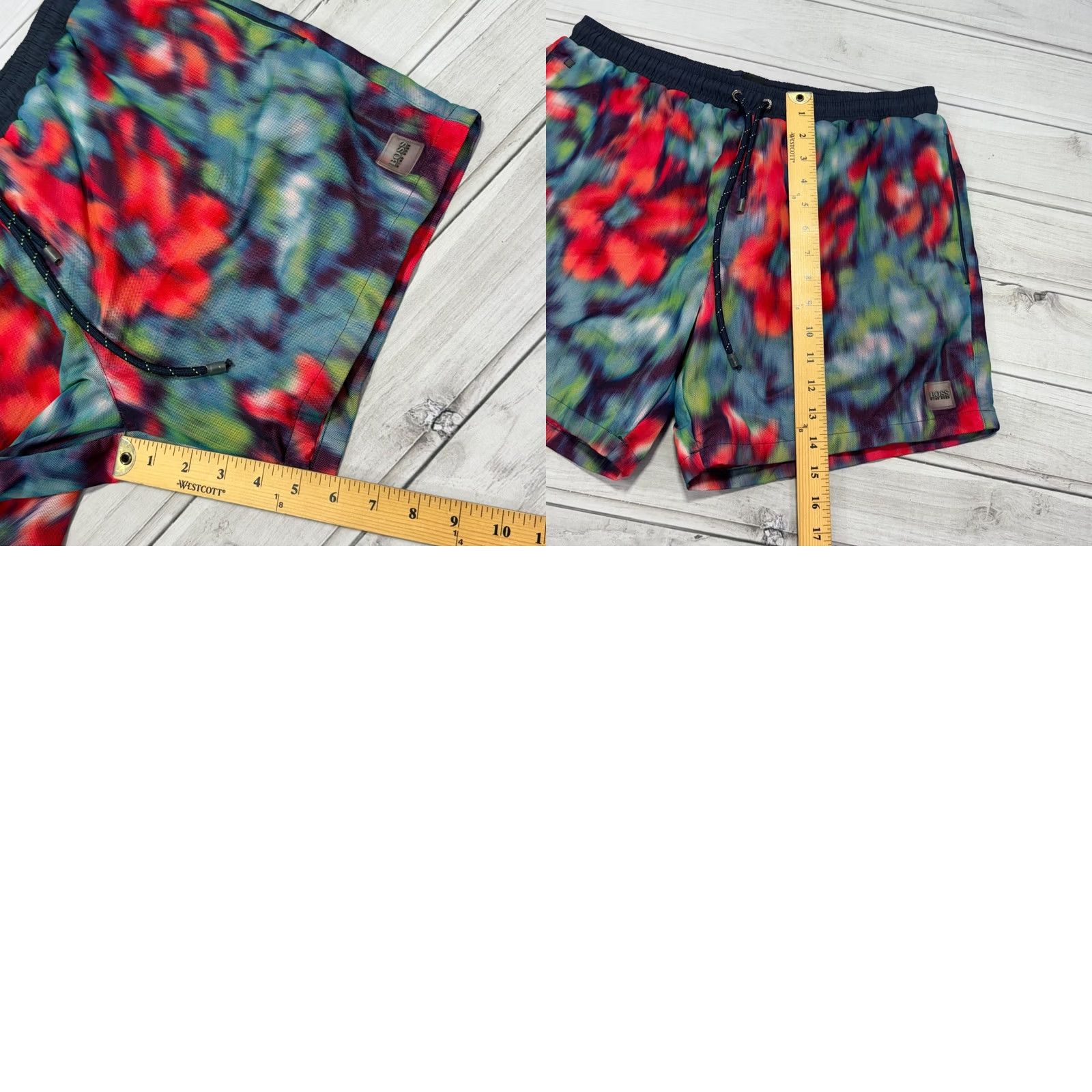 Hugo Boss Hugo Boss Swim Shorts Mens L Multicolor Floral AOP Lined Bathing Suit Size US 33 - 8 Thumbnail
