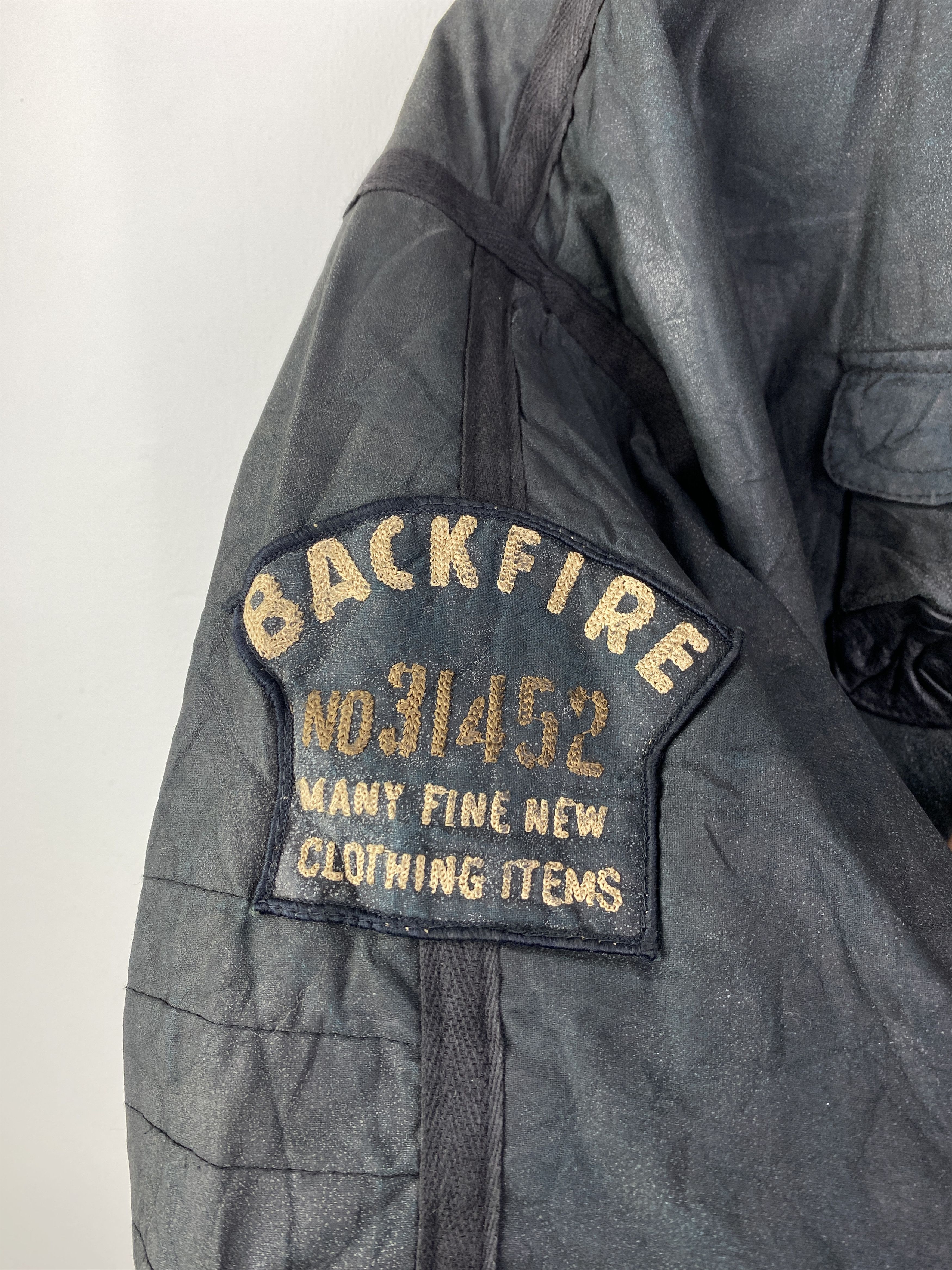 Other Vintage 80s Backfire Flying Zipper Bomber Jacket J0082 Size US M / EU 48-50 / 2 - 8 Thumbnail