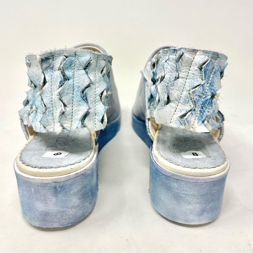 Other NEW Papucei Holdin’ On Ice Blue Leather Sling Back Size 39 Size US 9 / IT 39 - 7 Thumbnail