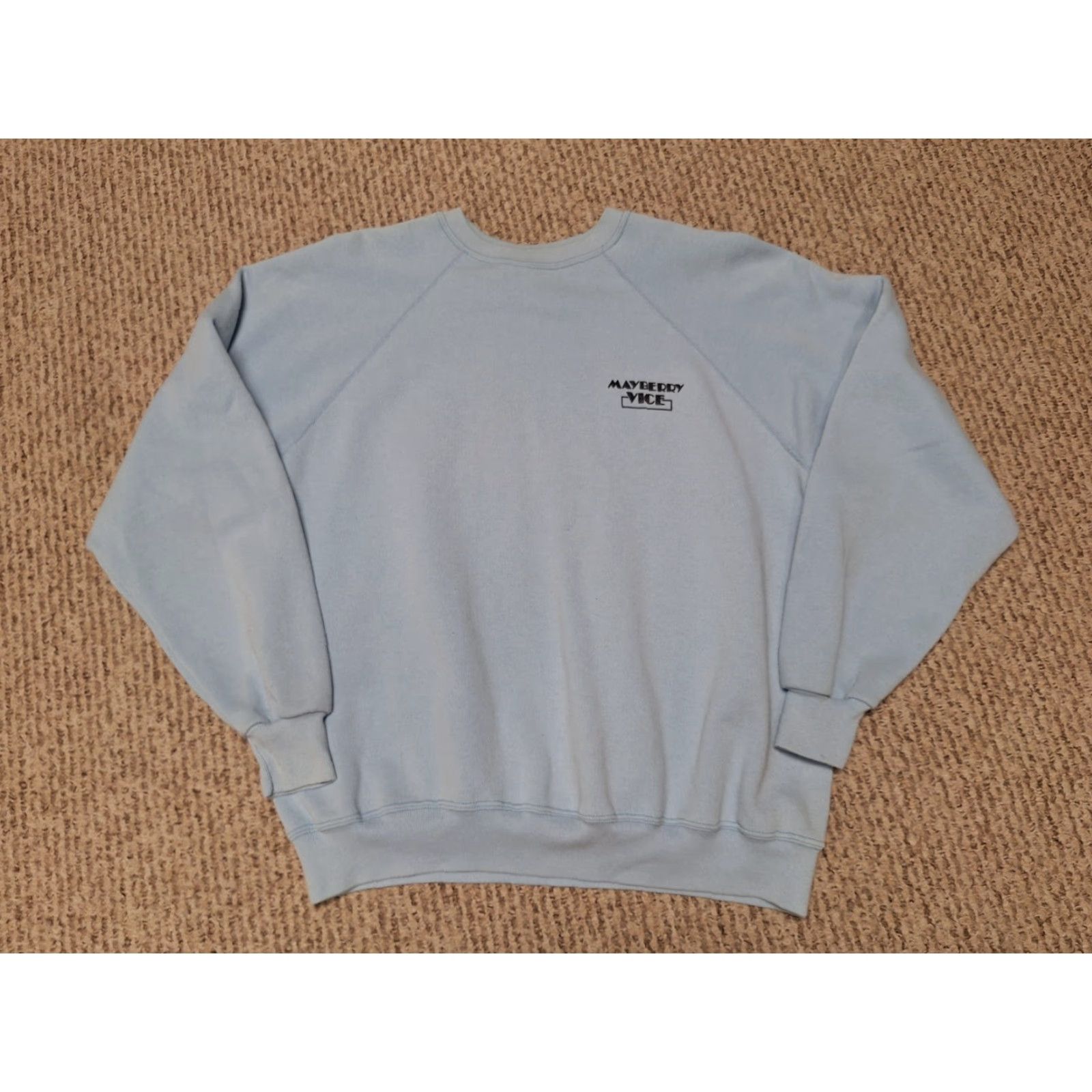 Tultex VINTAGE Floyd 80s TV Movie Sweatshirt Tultex Navy Blue Long Sleeve Pullover Crew Neck Graphic Print Mens XL fits smaller USA 90s Theme Size US L / EU 52-54 / 3 - 3 Thumbnail
