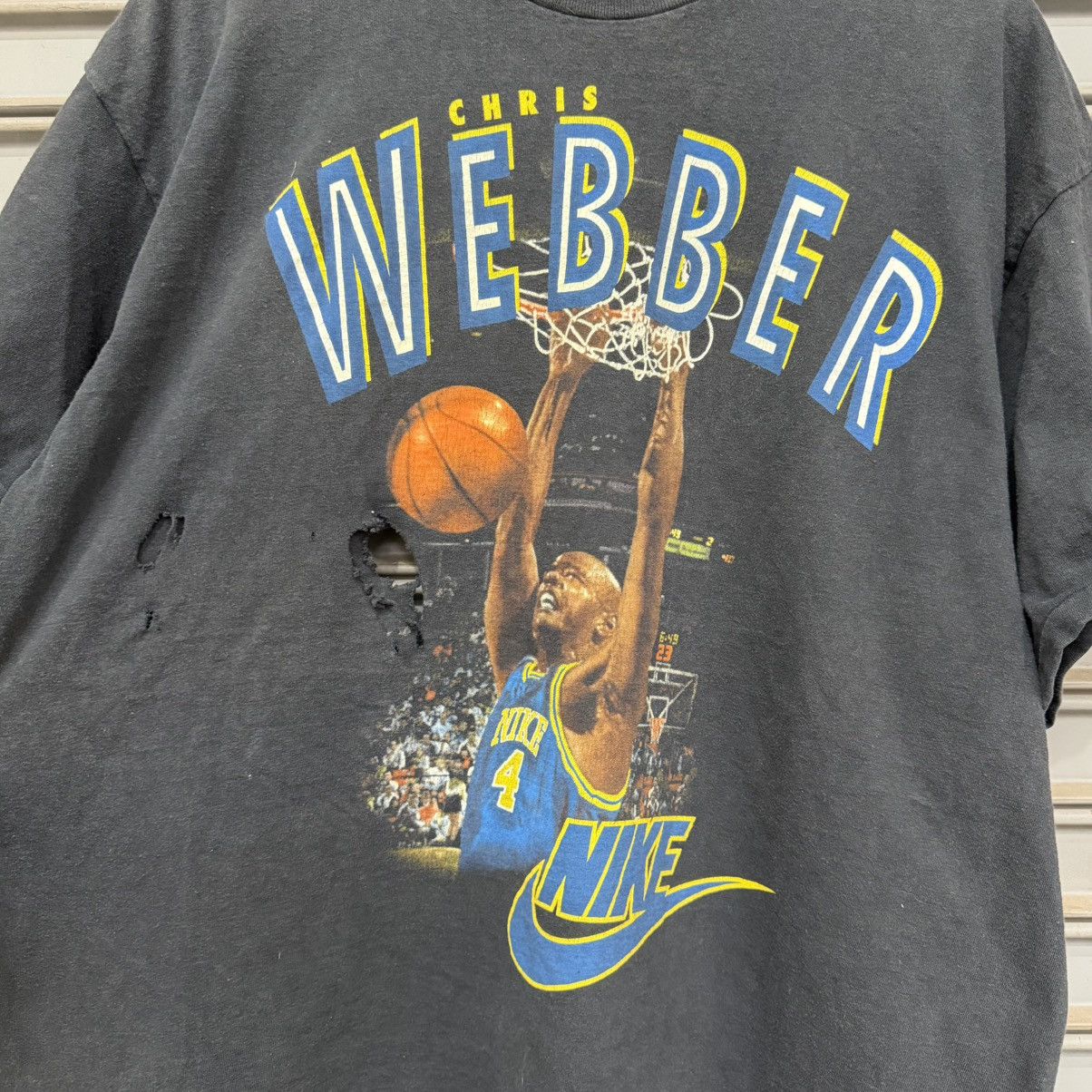 Nike Nike Chris Webber vintage 90s made in USA distressed fade Size US XXL / EU 58 / 5 - 2 Thumbnail