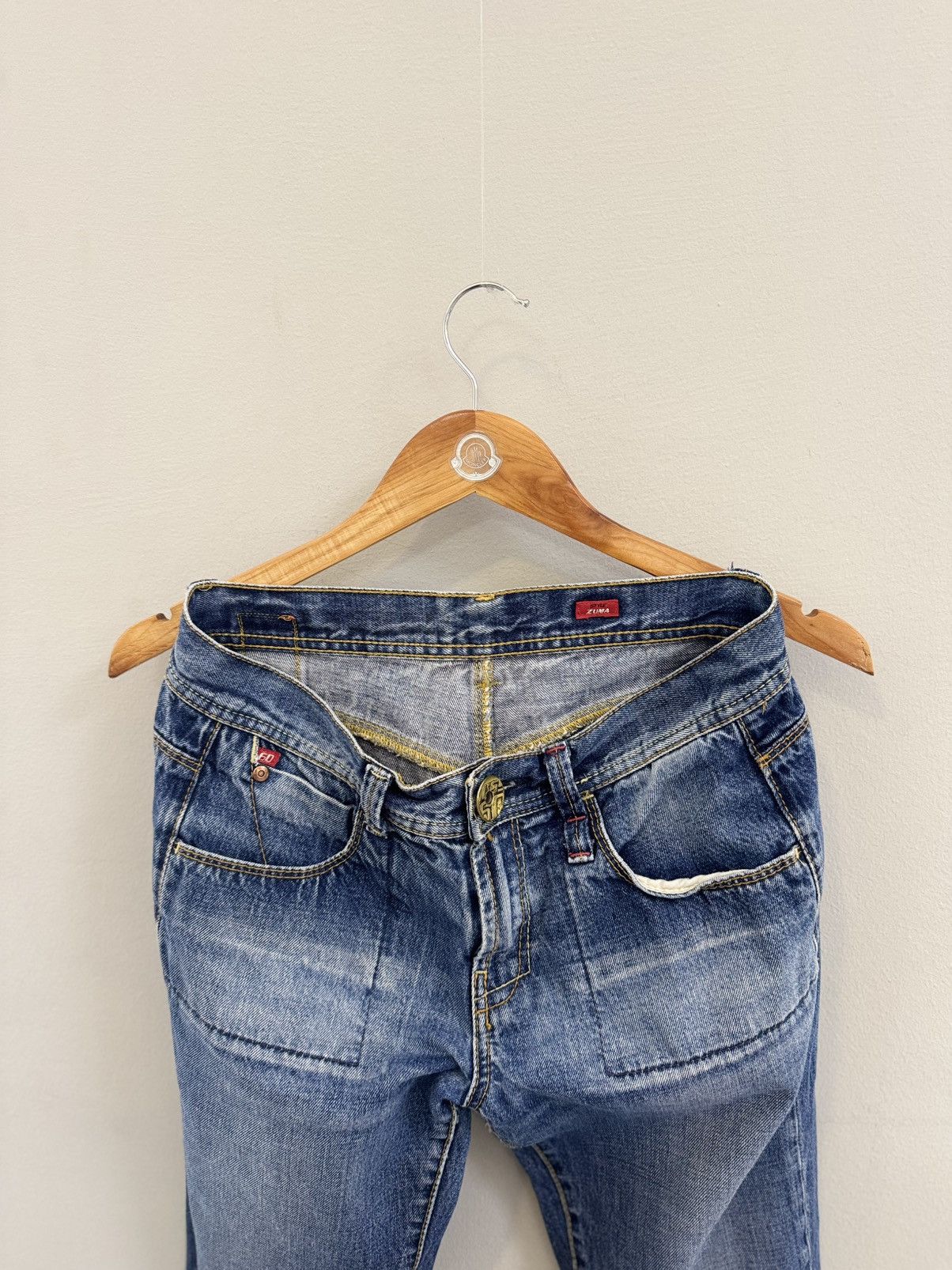 If Six Was Nine × Miss Sixty Miss Sixty Flared Low-Rise Y2K 00’s Distressed BootCut Jeans Size 28" / US 6 / IT 42 - 2 Thumbnail