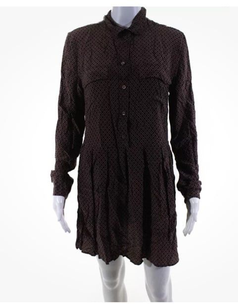 Equipment Equipment Femme Womens Silk Collared Long Sleeve Skater Dre Size M / US 6-8 / IT 42-44 - 2 Thumbnail