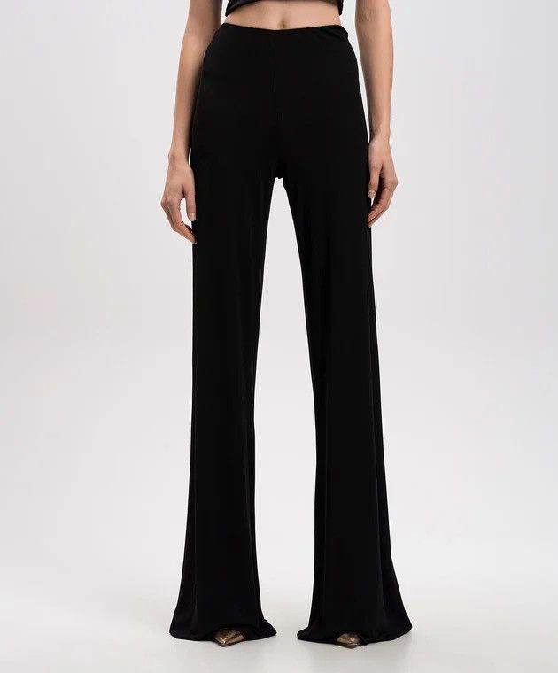 Jean Paul Gaultier Jean Paul Gaultier Women’s Black Flared Pants Size 46 Size 32" / US 10 / IT 46 - 4 Thumbnail