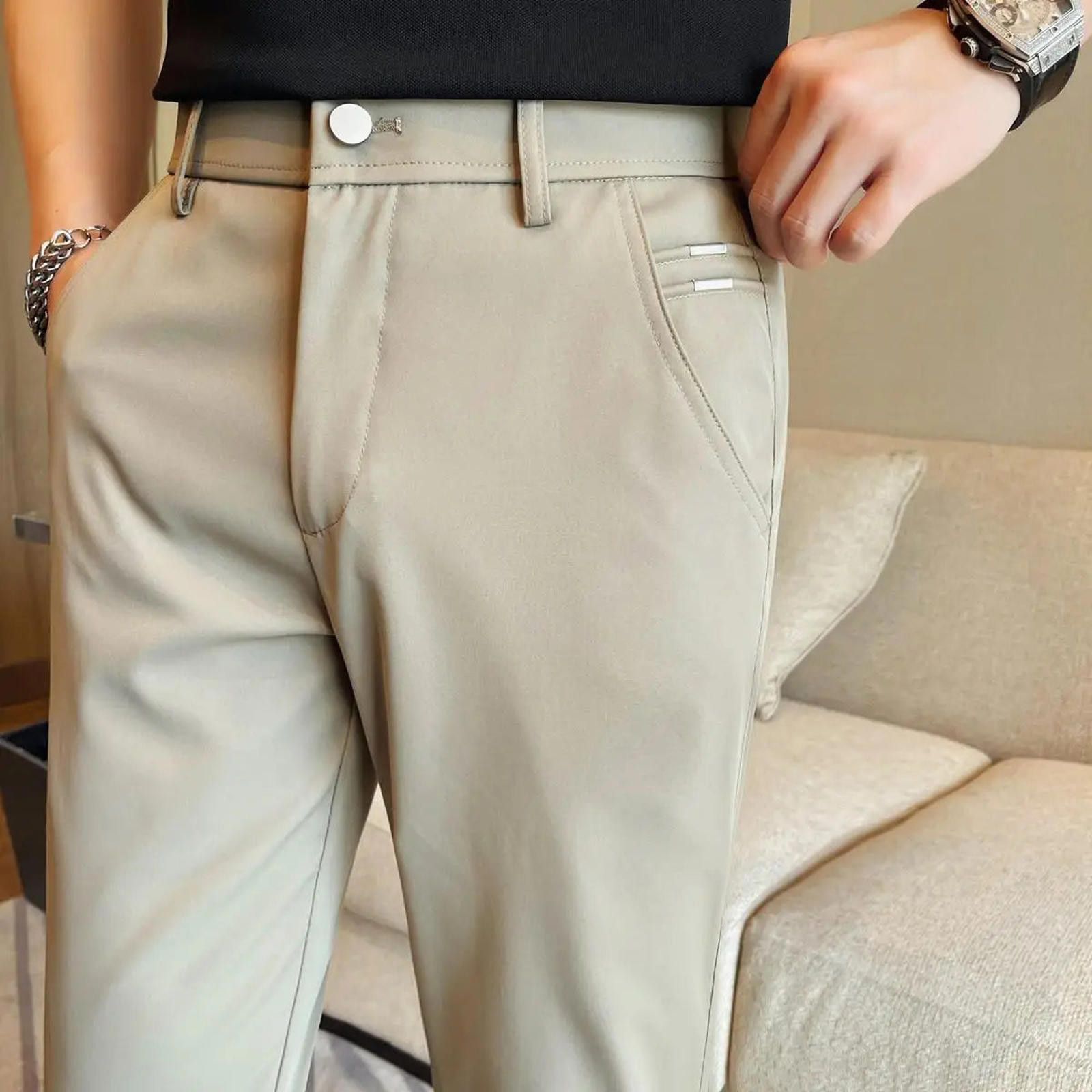 Vintage Ankle Length Slim Fit Trousers Size US 32 / EU 48 - 8 Thumbnail