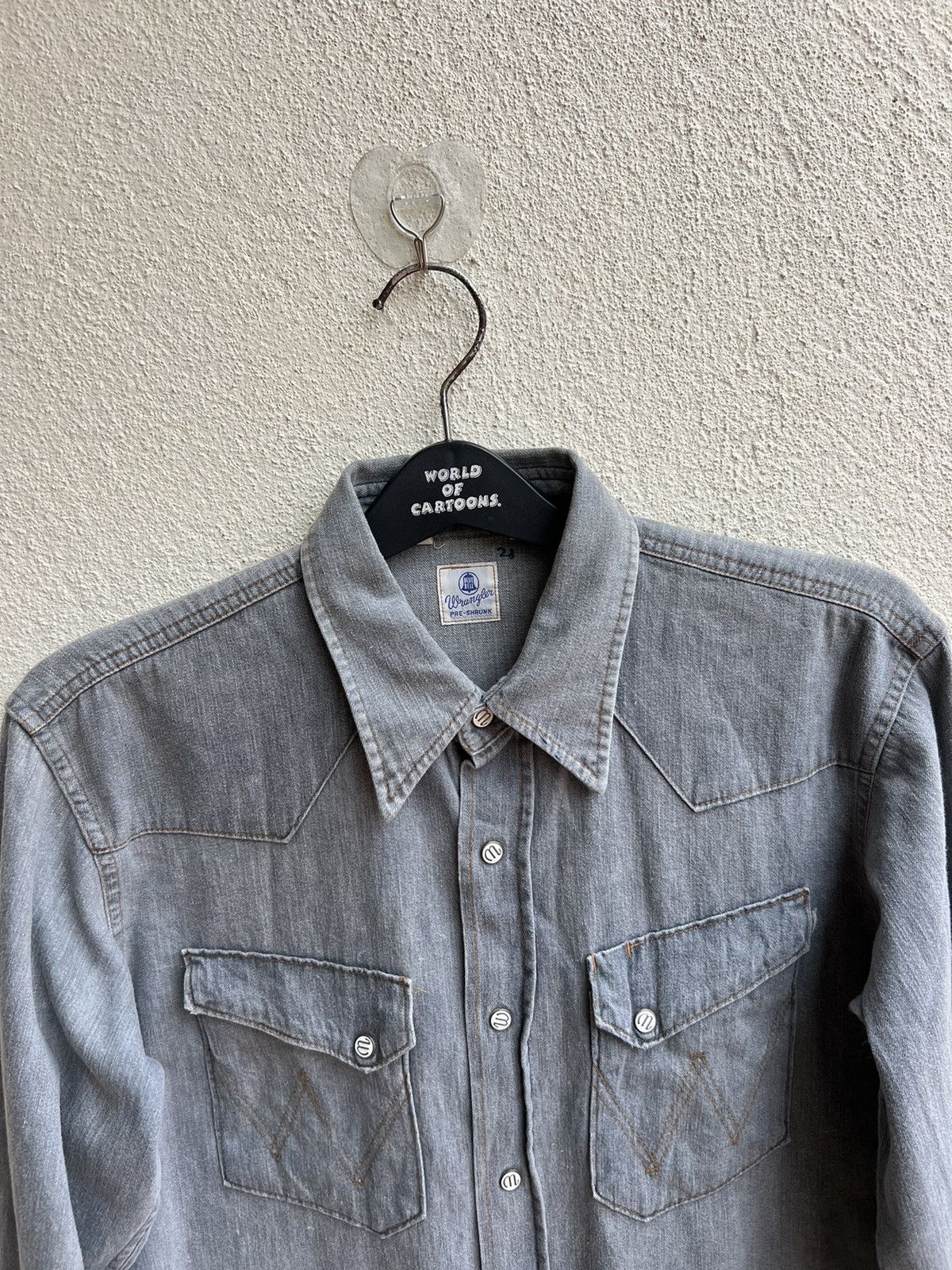 Vintage Vintage 90s Wrangler Blue Bell Grey Denim Western Shirt Size US M / EU 48-50 / 2 - 7 Thumbnail