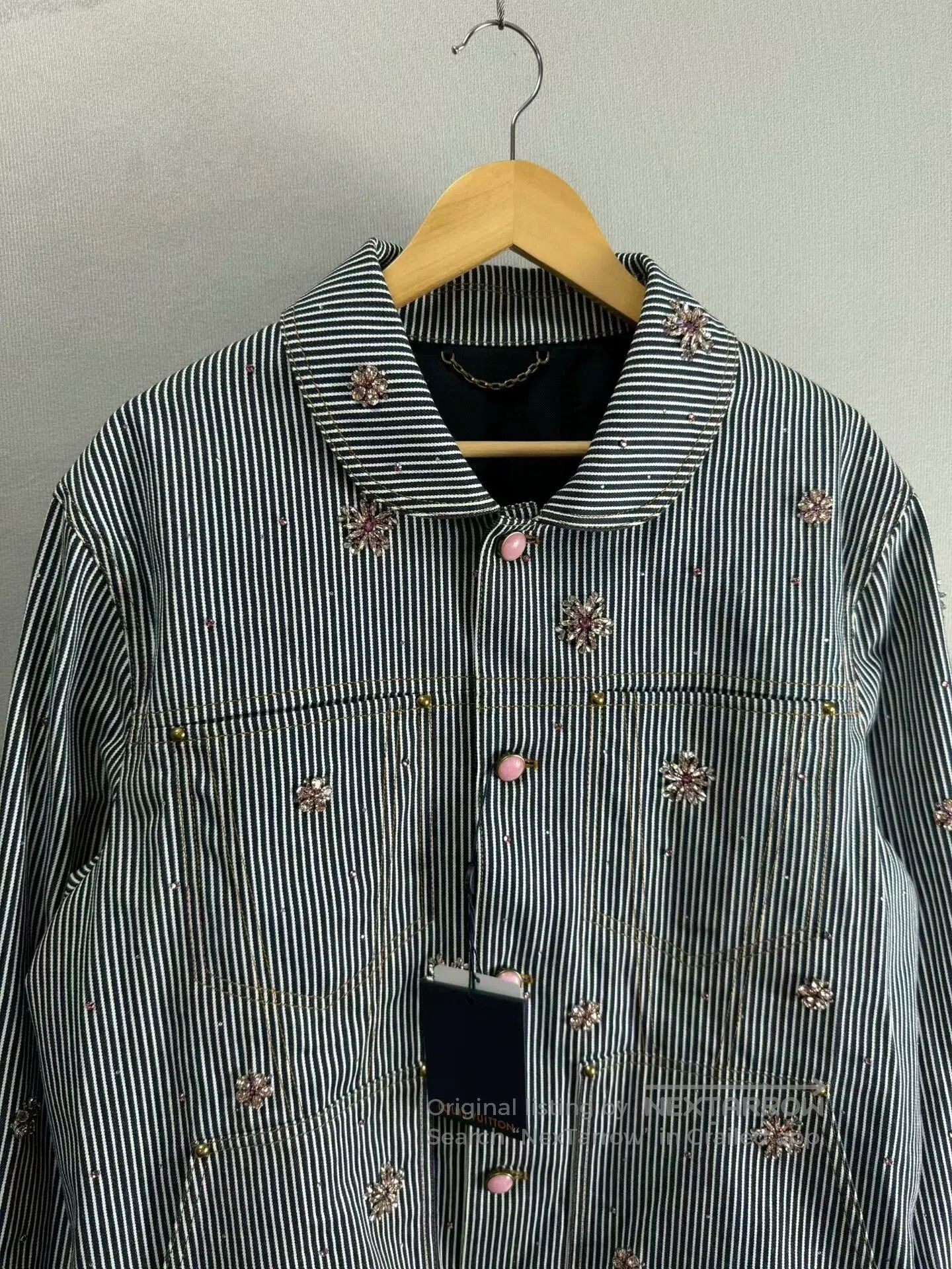 Louis Vuitton louis vuitton striped embroidered denim jacket. Size US L / EU 52-54 / 3 - 2 Thumbnail