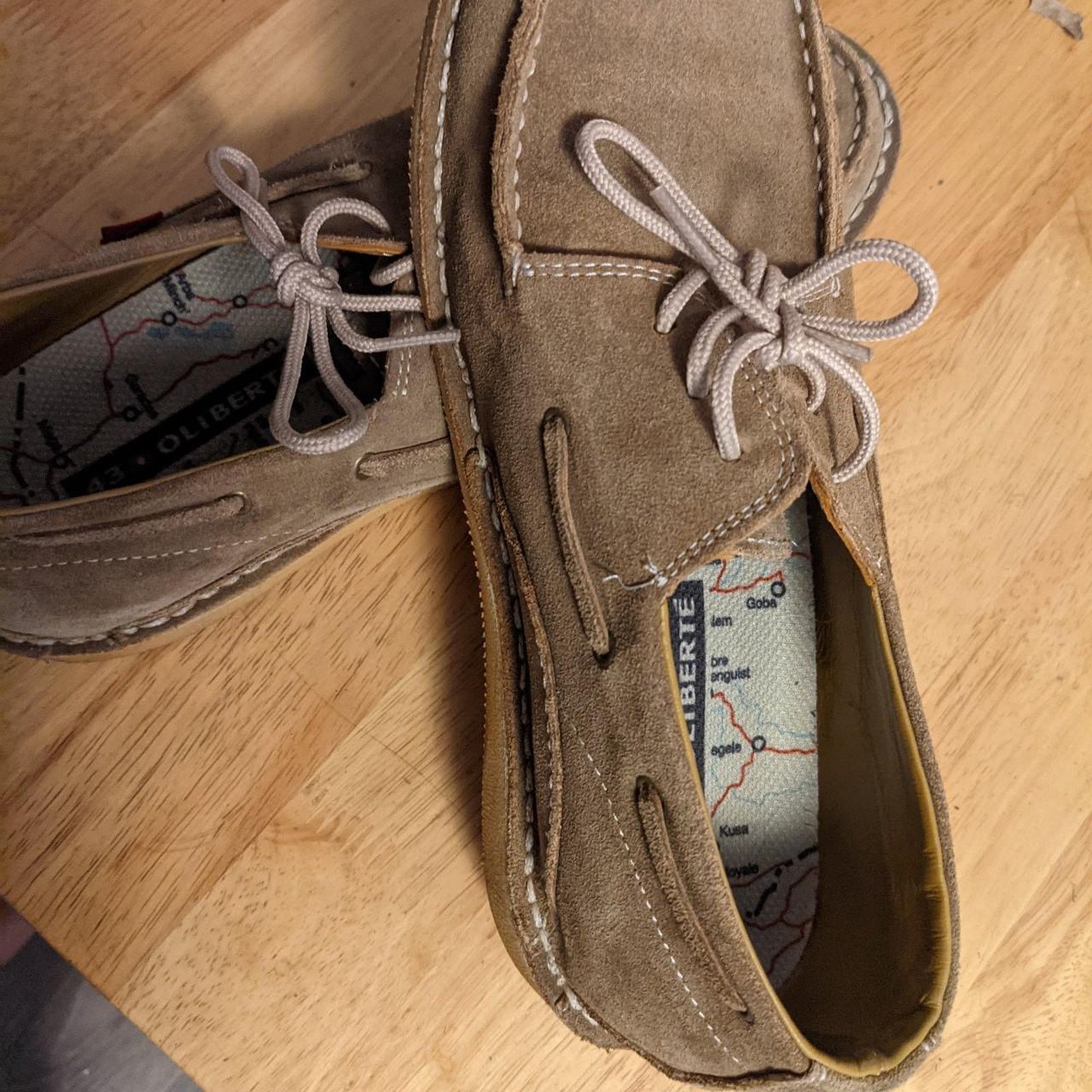 Oliberte Oliberte Mens Leather Boat Shoes Size US 10 / EU 43 - 4 Thumbnail