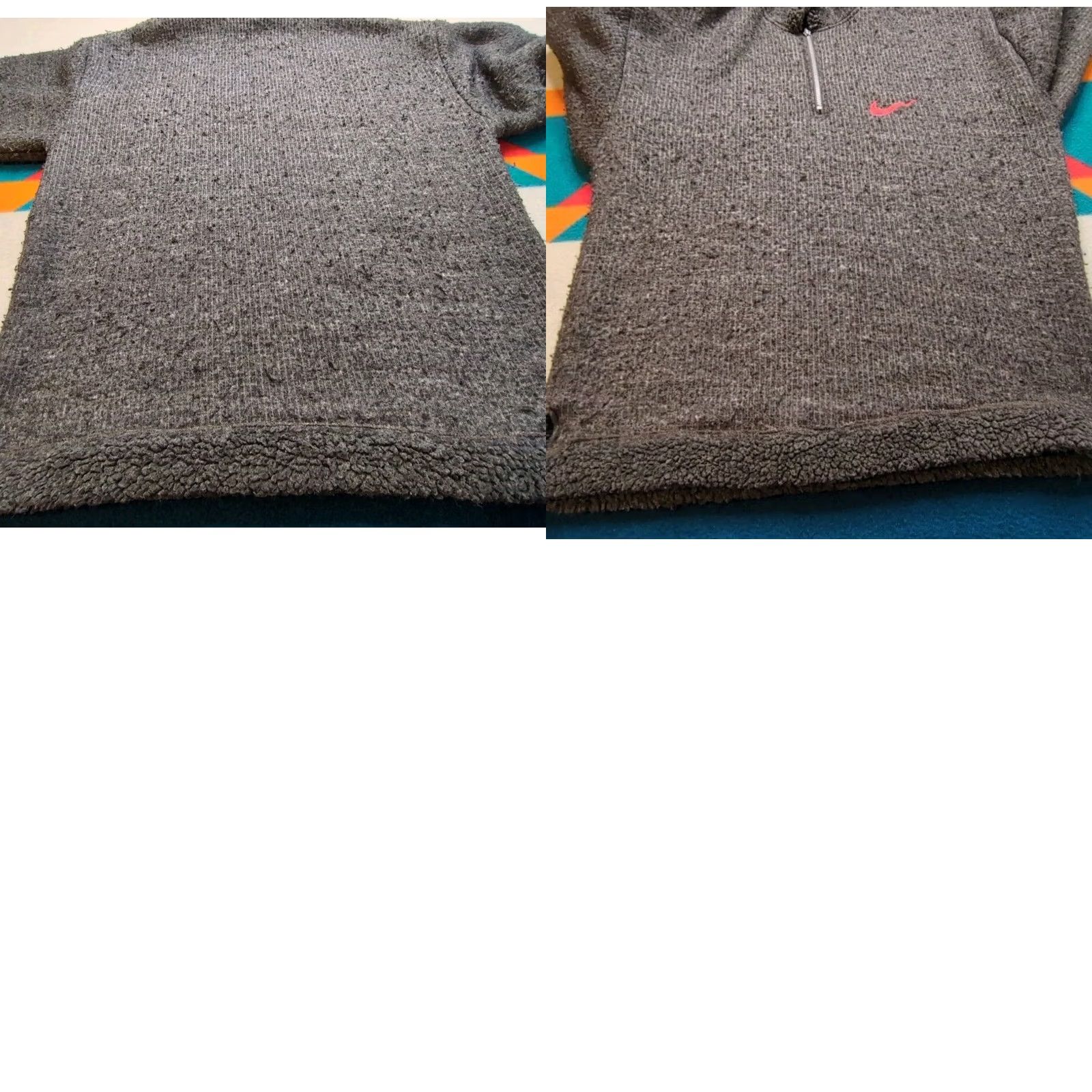 Nike VINTAGE Nike Jacket 2XL Gray Fleece Pullover 1/4 Zip Made In USA Mens Size US XXL / EU 58 / 5 - 8 Thumbnail