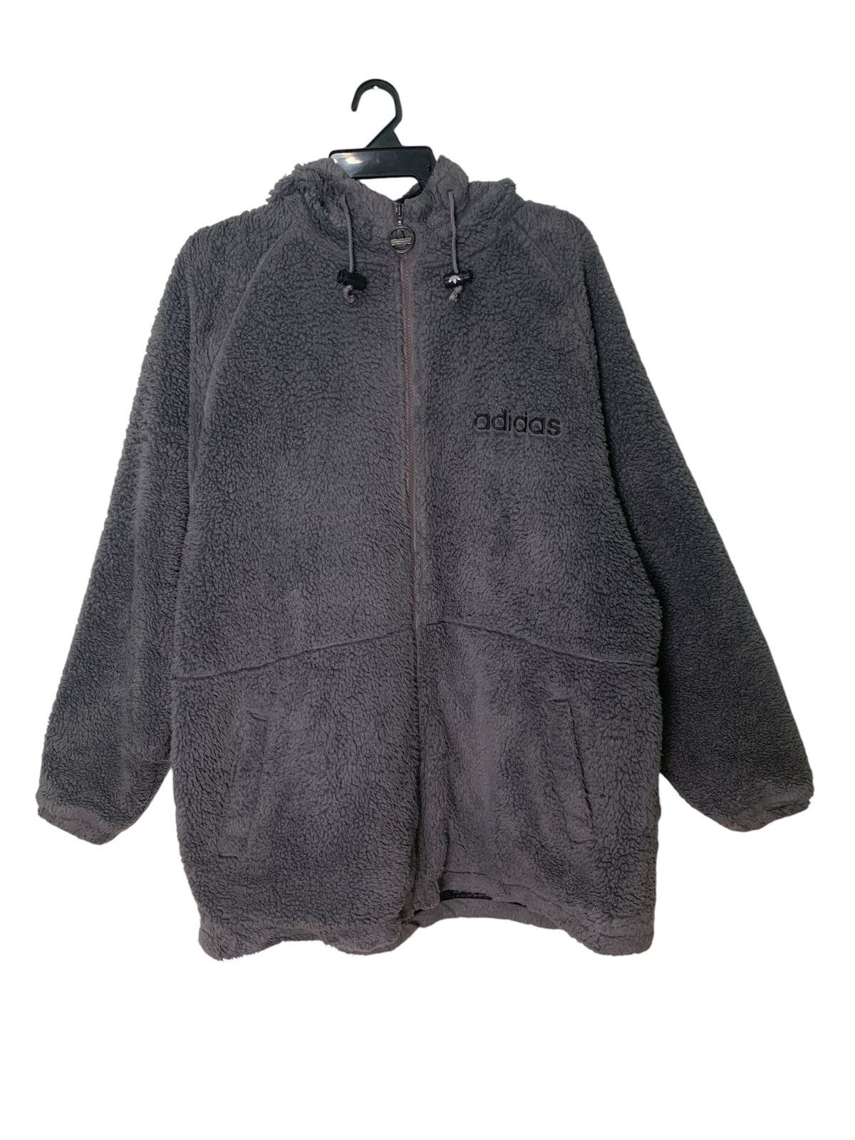 Adidas Rare Design Vintage Adidas Fleece Zip up Hoodie Size US XL / EU 56 / 4 - 1 Thumbnail