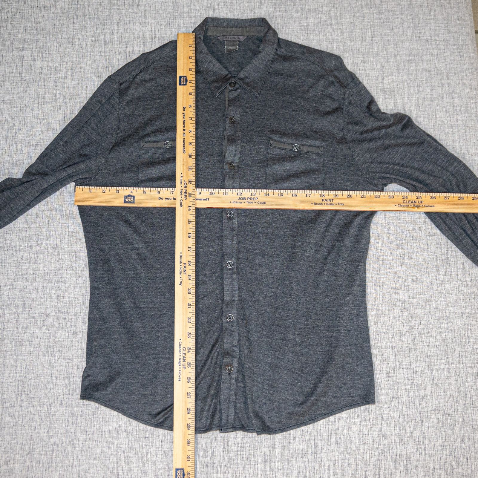 John Varvatos John Varvatos Collection Silk Cotton Button up Shirt Gray Size US L / EU 52-54 / 3 - 6 Thumbnail