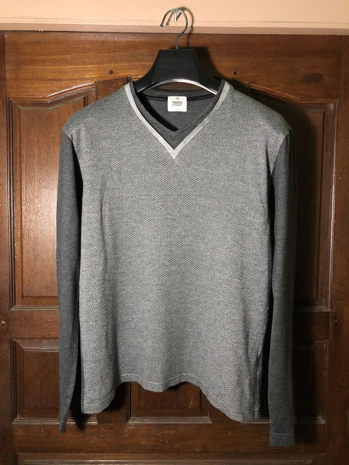 Takeo Kikuchi Takeo Kikuchi Double Layer Collar Long Slevee Texture Tshirt Size US L / EU 52-54 / 3 - 2 Thumbnail