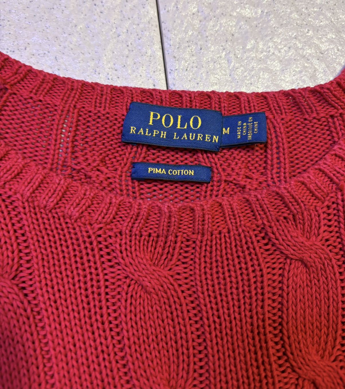 Polo Ralph Lauren Polo Ralph Lauren Women’s Cable Knit Sweater Red Size M Size M / US 6-8 / IT 42-44 - 7 Thumbnail