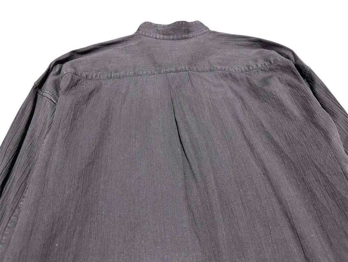 Issey Miyake 🔥Rare Vintage Issey Miyake Pleats Rayon Shirt Collarless Size US L / EU 52-54 / 3 - 13 Thumbnail