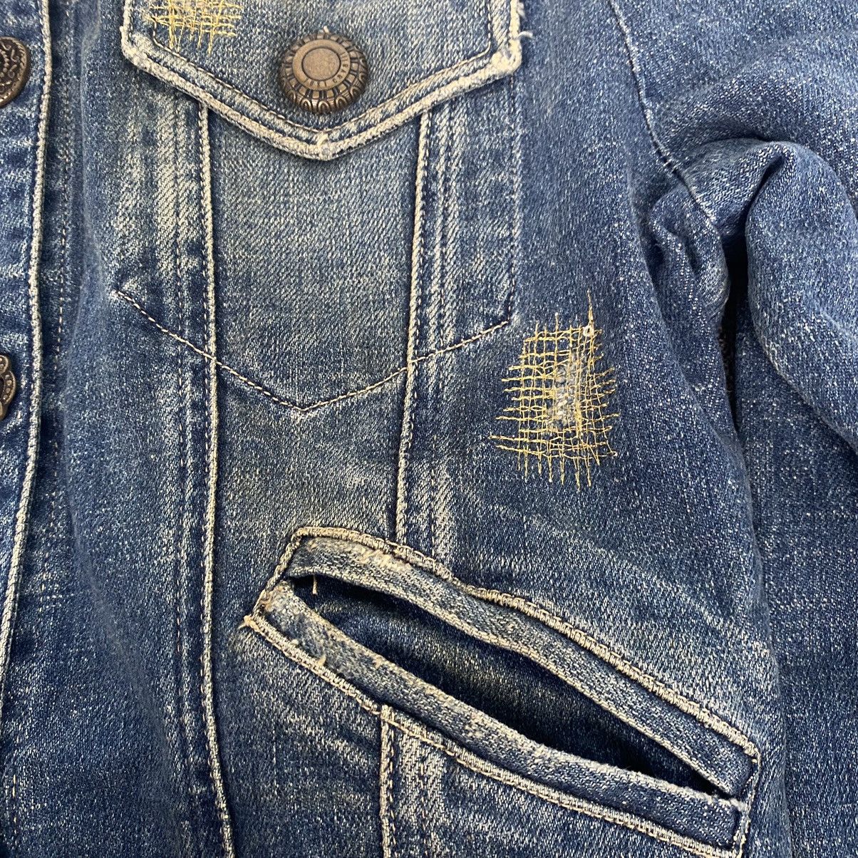 Designer Vintage Very Rare Roberto Cavalli Distressed Denim Jackets Size S / US 4 / IT 40 - 4 Thumbnail
