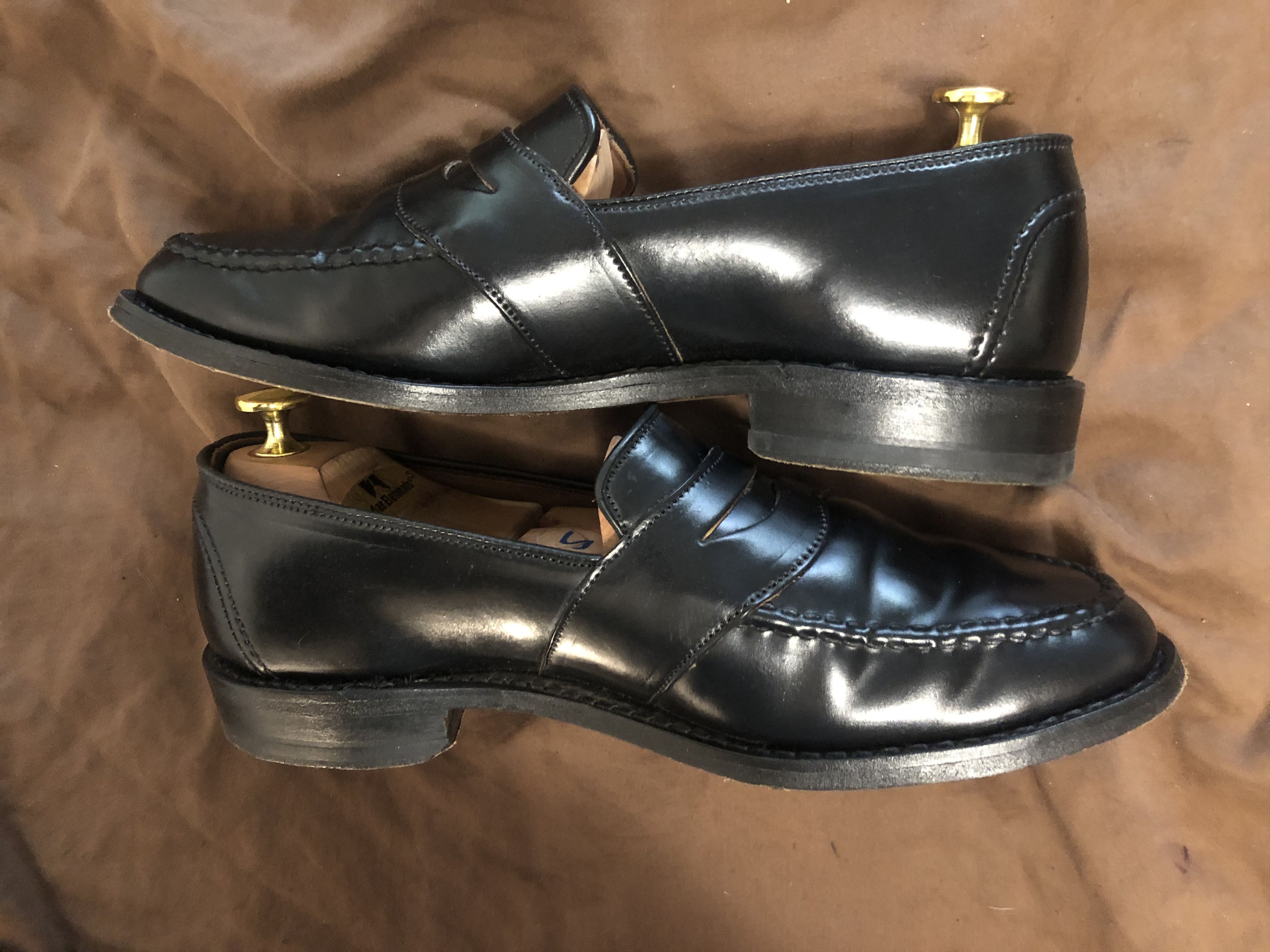 Allen Edmonds SHELL cordovan, black, size 7.5E Size US 7.5 / EU 40-41 - 4 Thumbnail