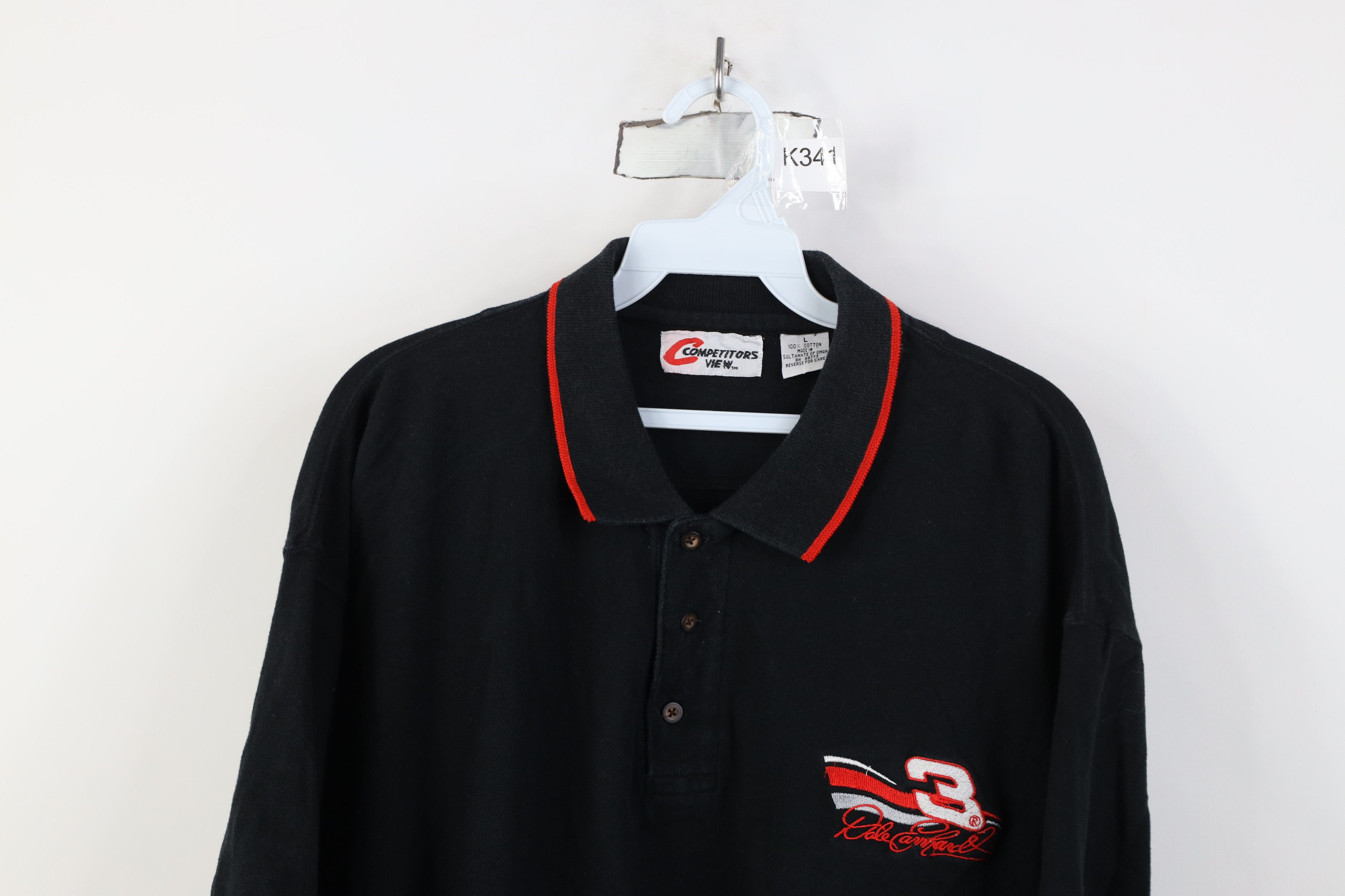 Vintage Vintage 90s NASCAR Dale Earnhardt Racing Polo Shirt Black Size US L / EU 52-54 / 3 - 2 Thumbnail