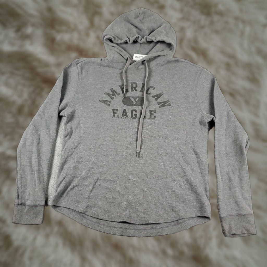 American Eagle Outfitters American Eagle Hoodie Mens Small Gray Casual Pullover Mock Neck Size US S / EU 44-46 / 1 - 1 Thumbnail