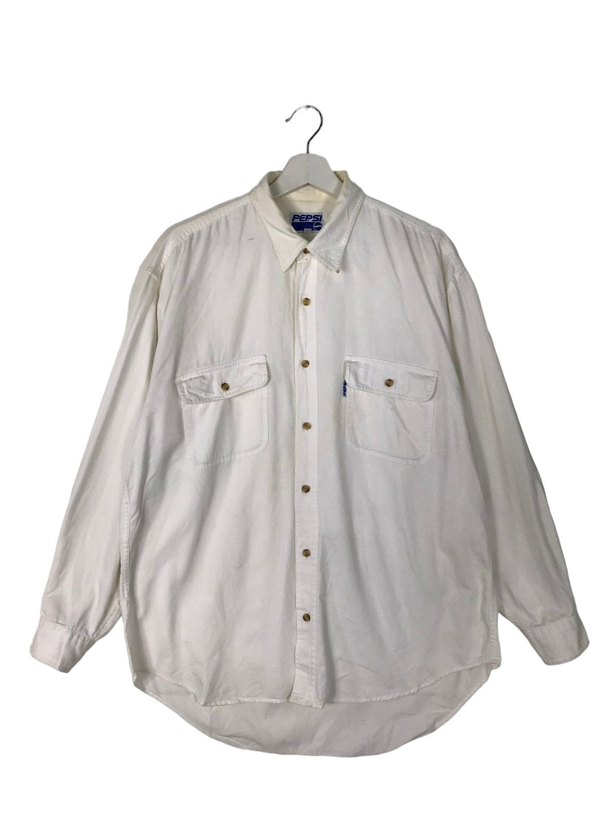 Pepsi × Vintage 💥 VINTAGE PEPSI WORKER SHIRT JACKET Size US L / EU 52-54 / 3 - 4 Thumbnail