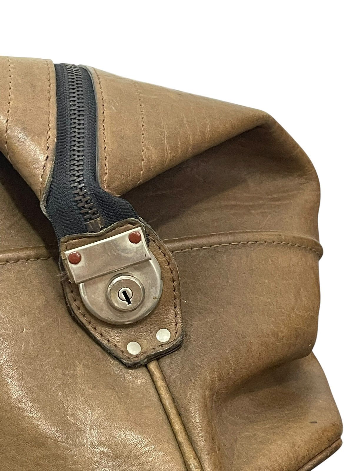 Genuine Leather Full Leather Vtg 80s D.B.G.M Japan Duffle Travel Bag 2🟩0 Size ONE SIZE - 9 Thumbnail