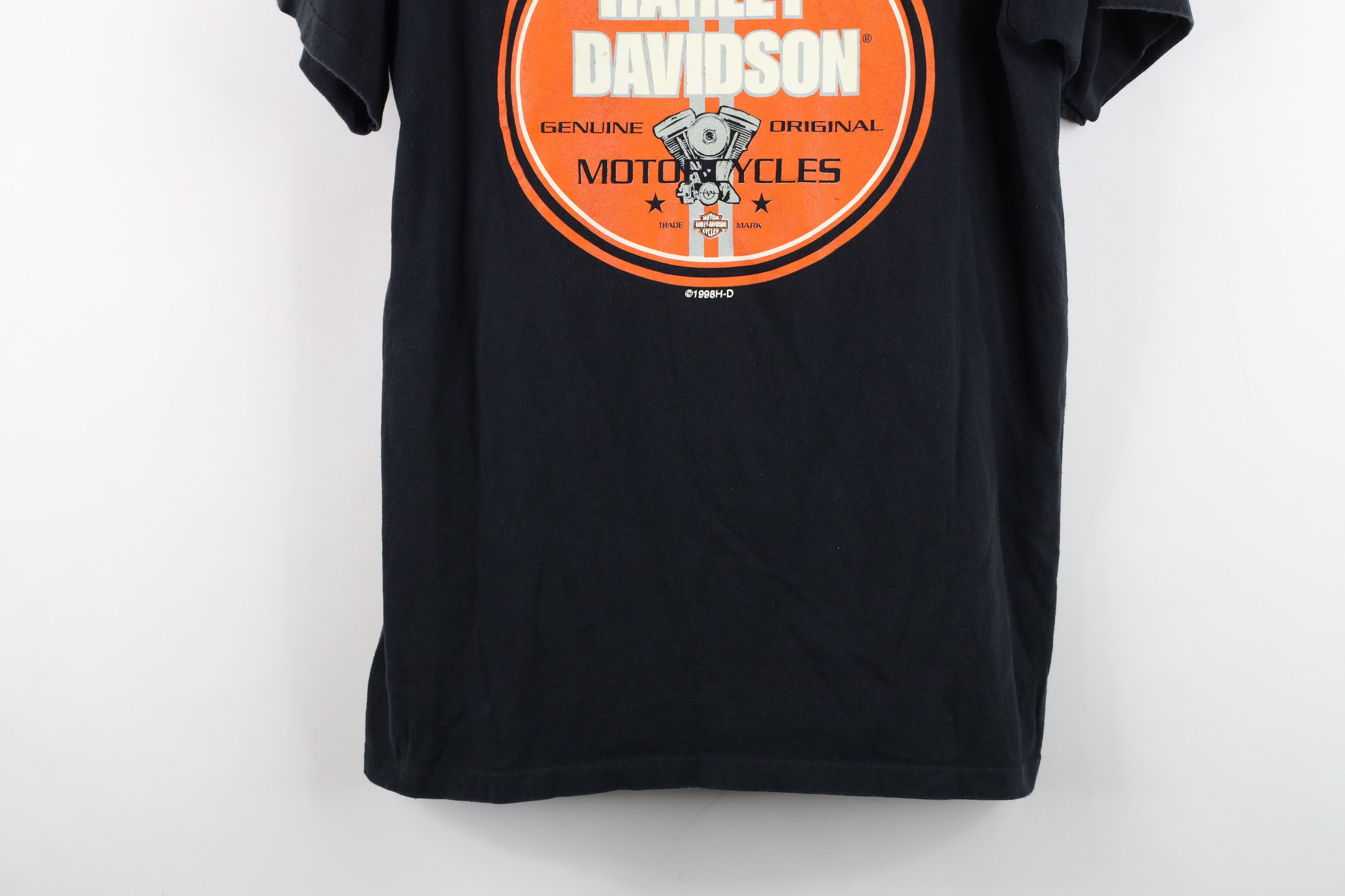 Harley Davidson Vintage 90s Harley Davidson Spell Big Logo T-Shirt Black USA Size US M / EU 48-50 / 2 - 3 Thumbnail