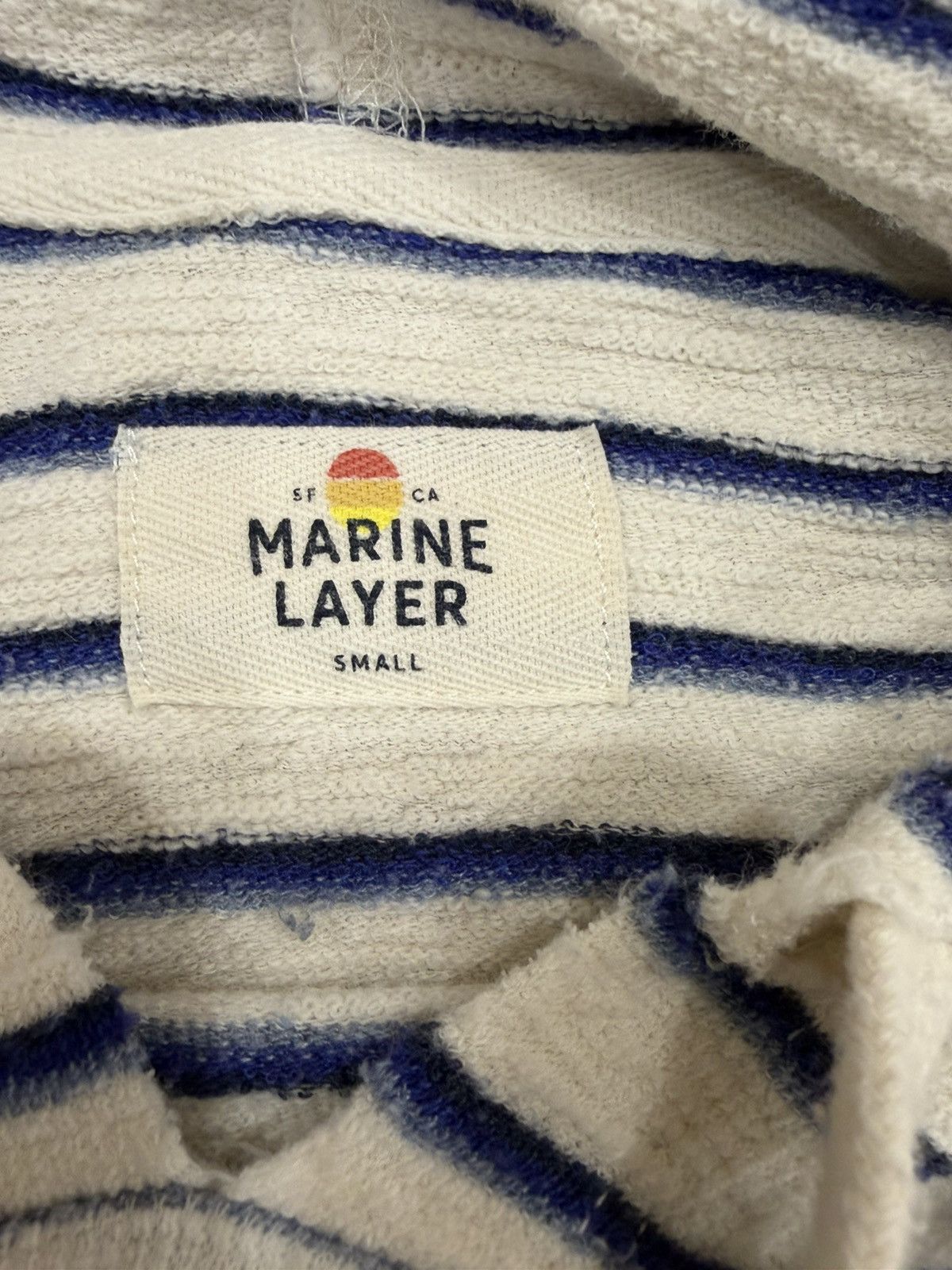 Marine Layer Terry toweling striped hoodie. Like New Size US S / EU 44-46 / 1 - 3 Thumbnail